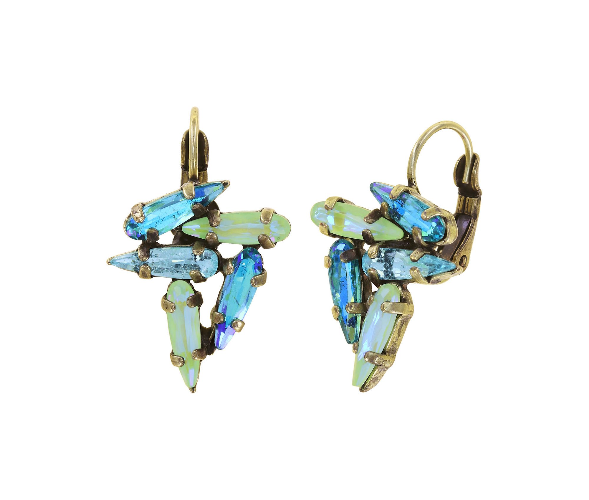 image for Earring Eurowire Jumping Drops Green  