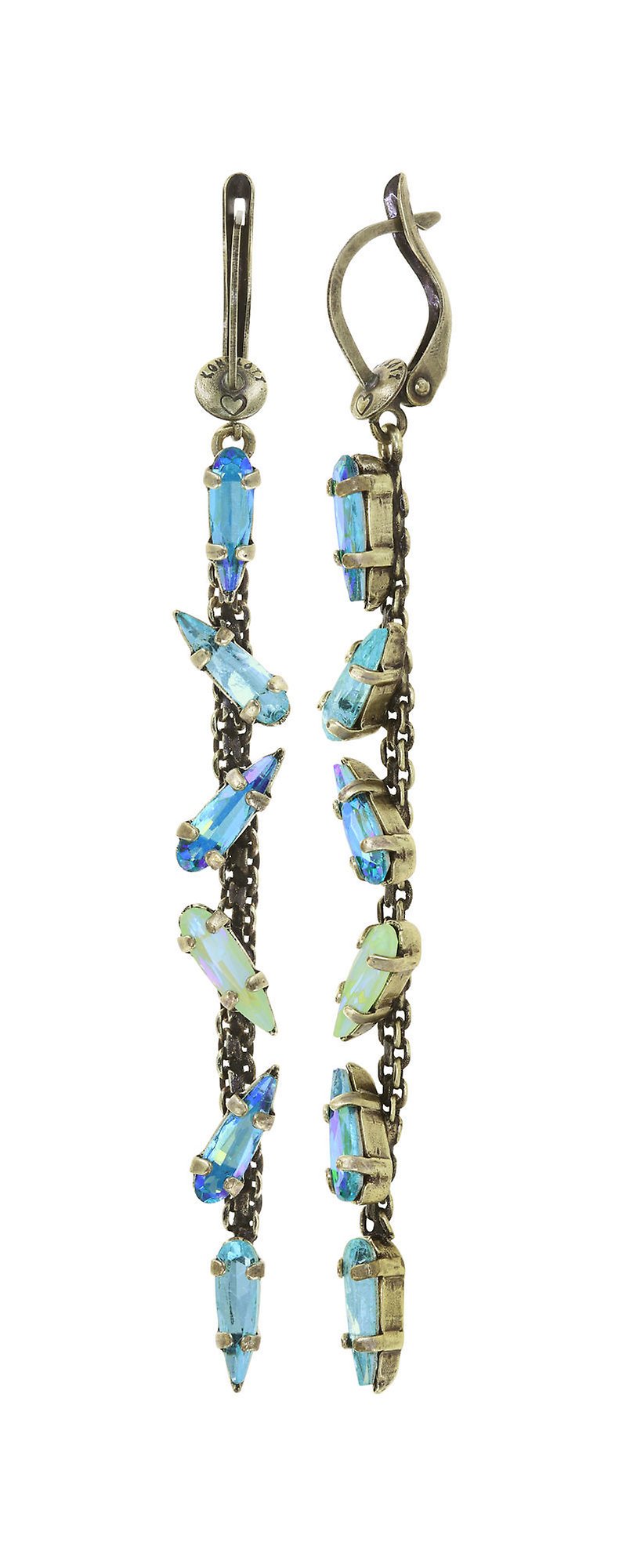 image for Earring Dangling Jumping Drops Green  