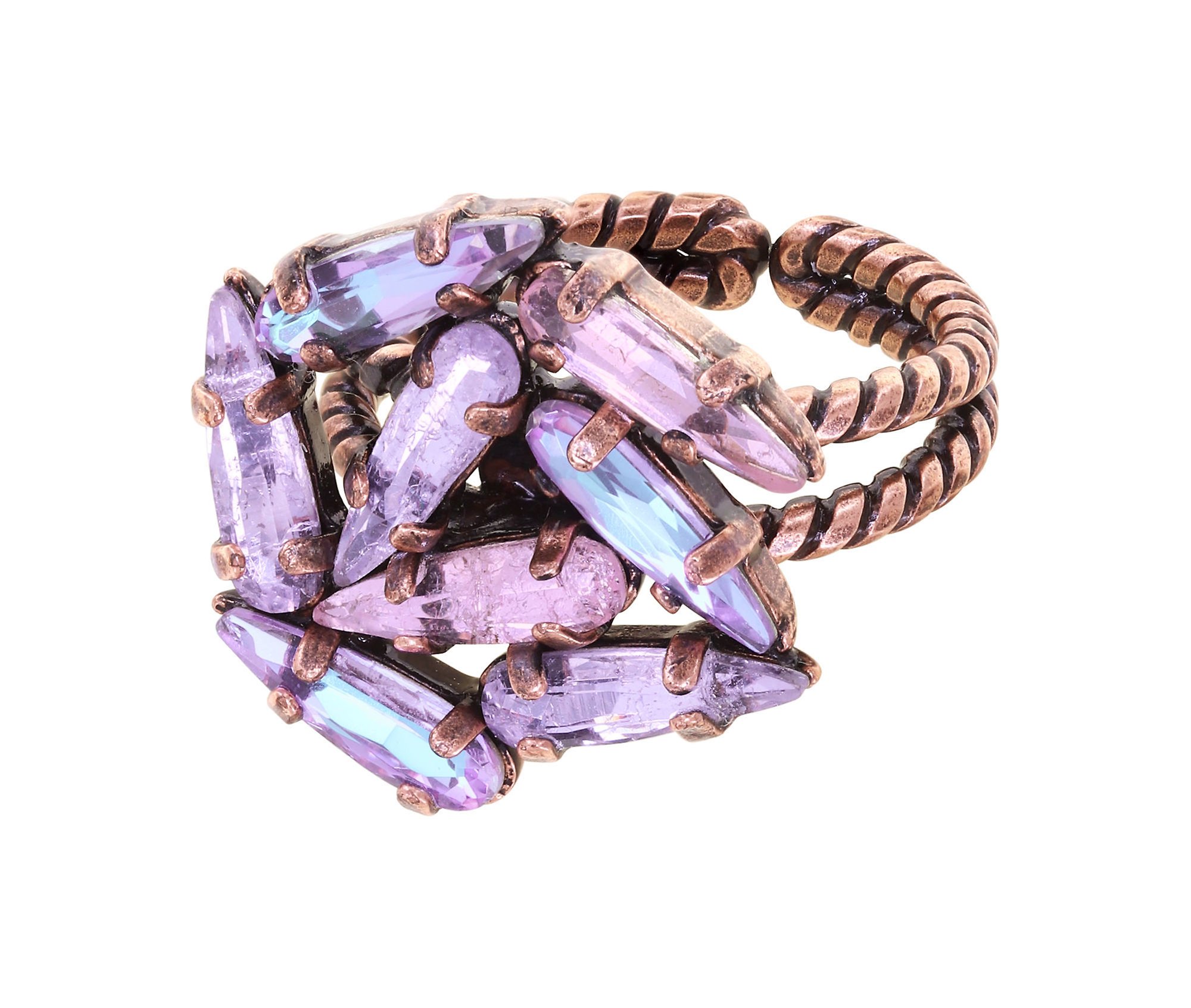 image pour Anneau Jumping Drops Beige / Lila  