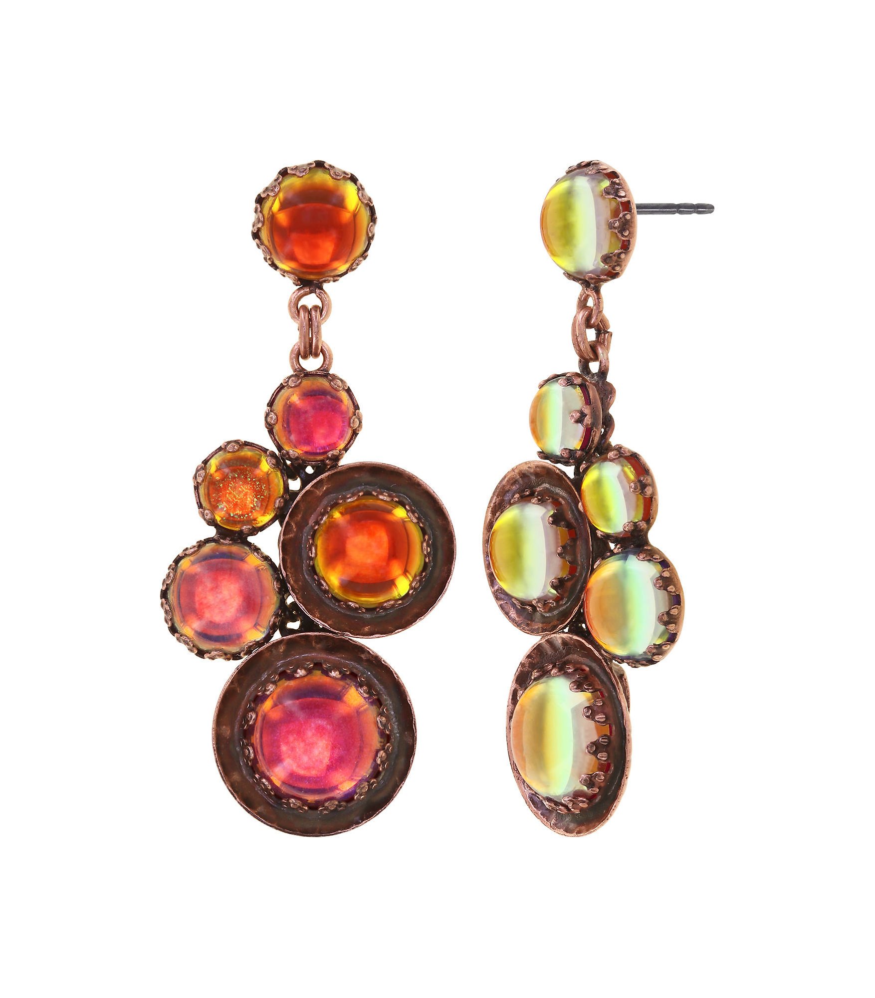 image pour Clou d'oreille pendant Honey Drops in Space Orange  