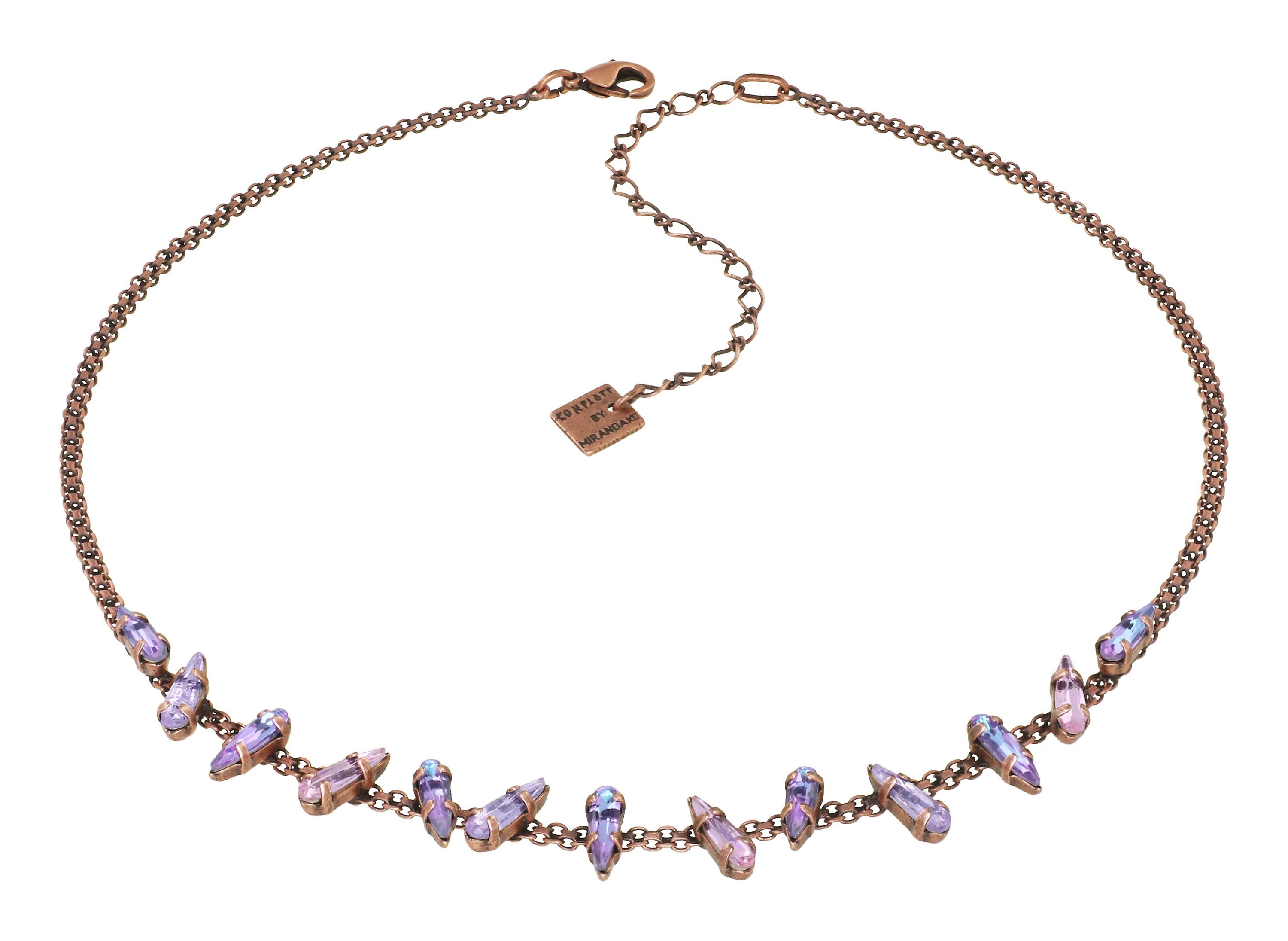 image for Necklace Jumping Drops Beige / Lila  