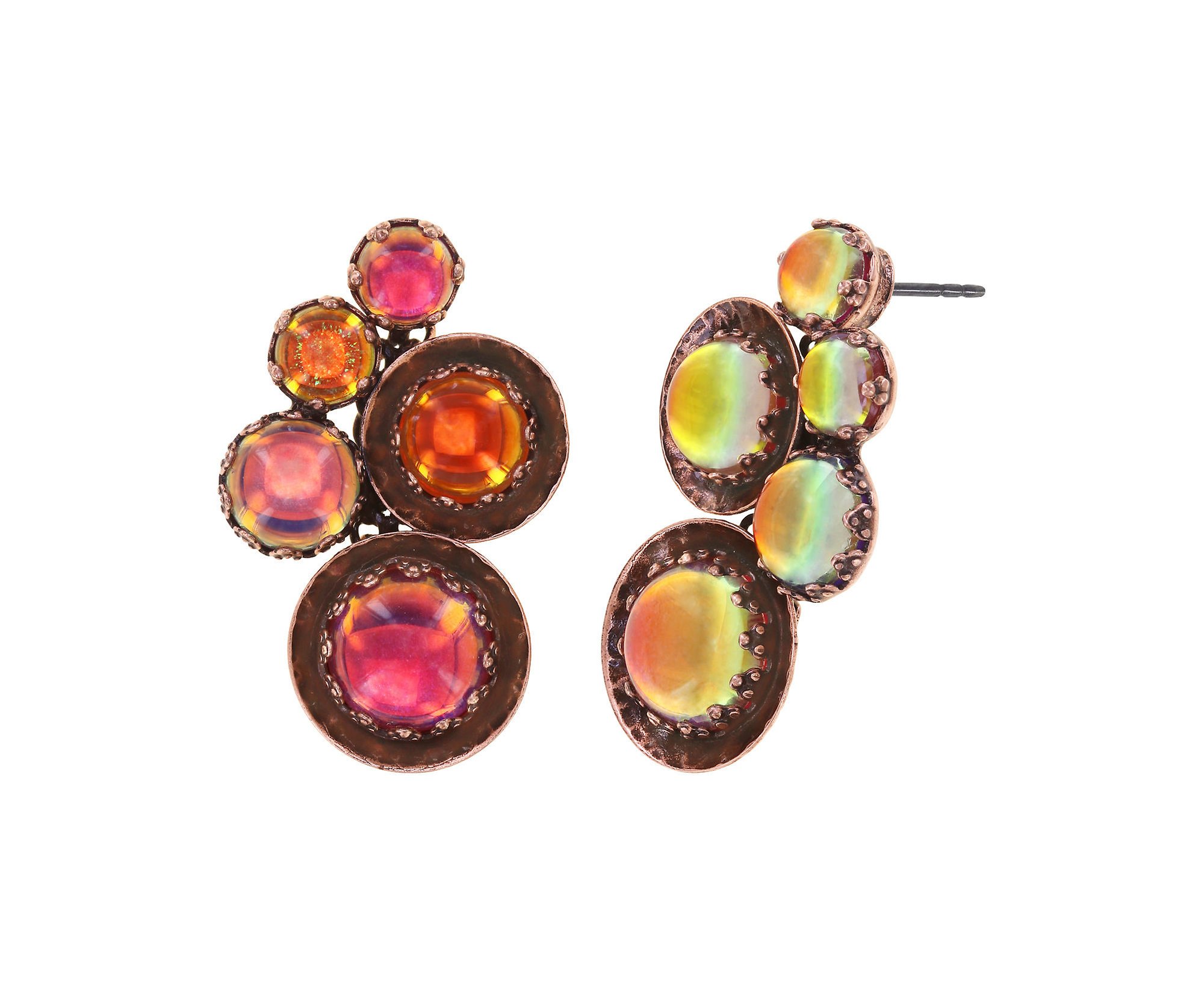 image pour Clou d'oreille Honey Drops in Space Orange  