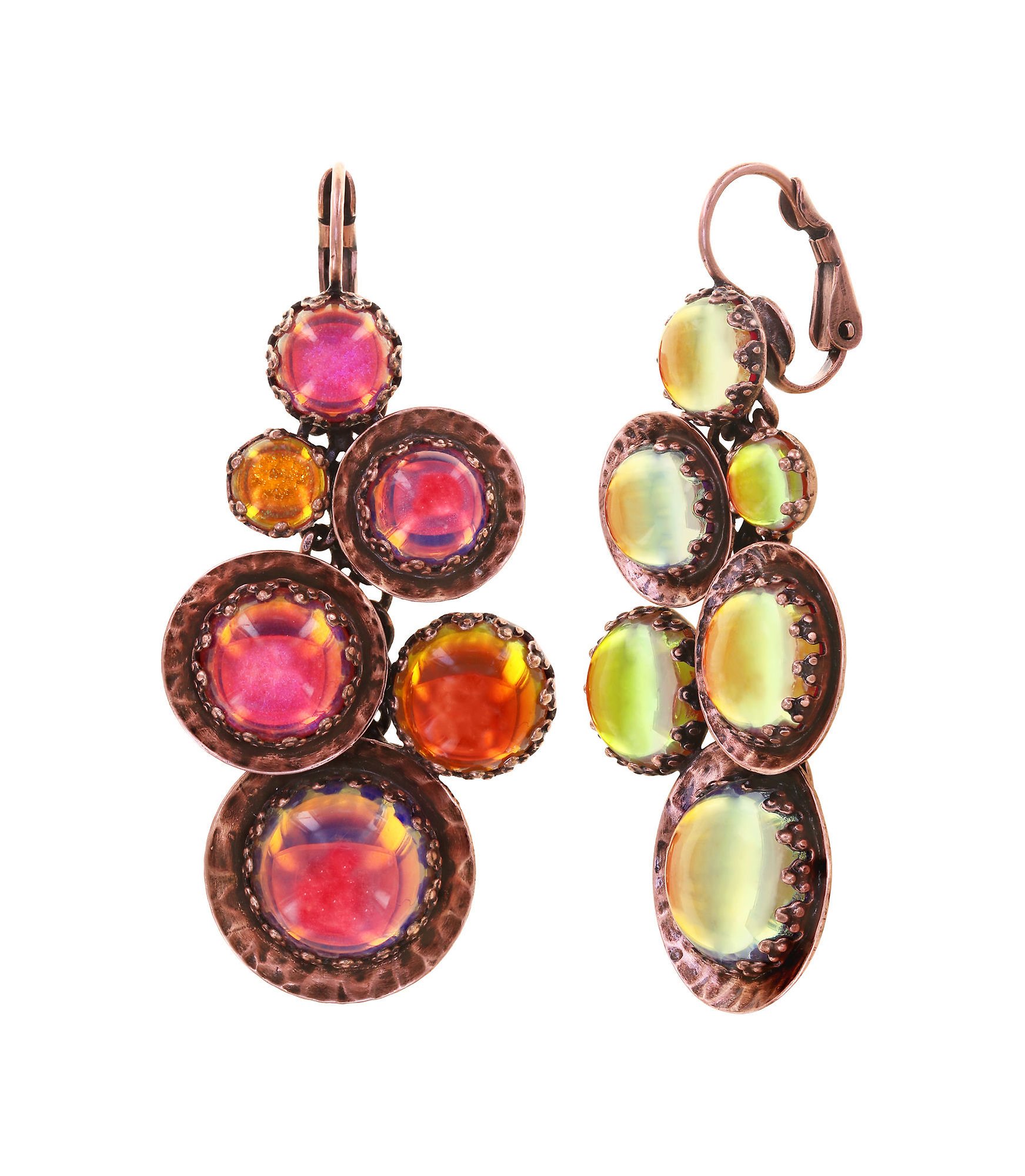 image for Earring Eurowire Honey Drops in Space Orange  