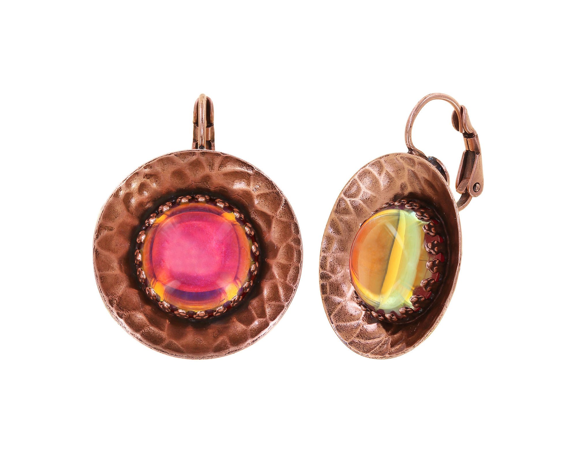 image pour Boucles d'oreilles Eurowire Honey Drops in Space Orange  size XL