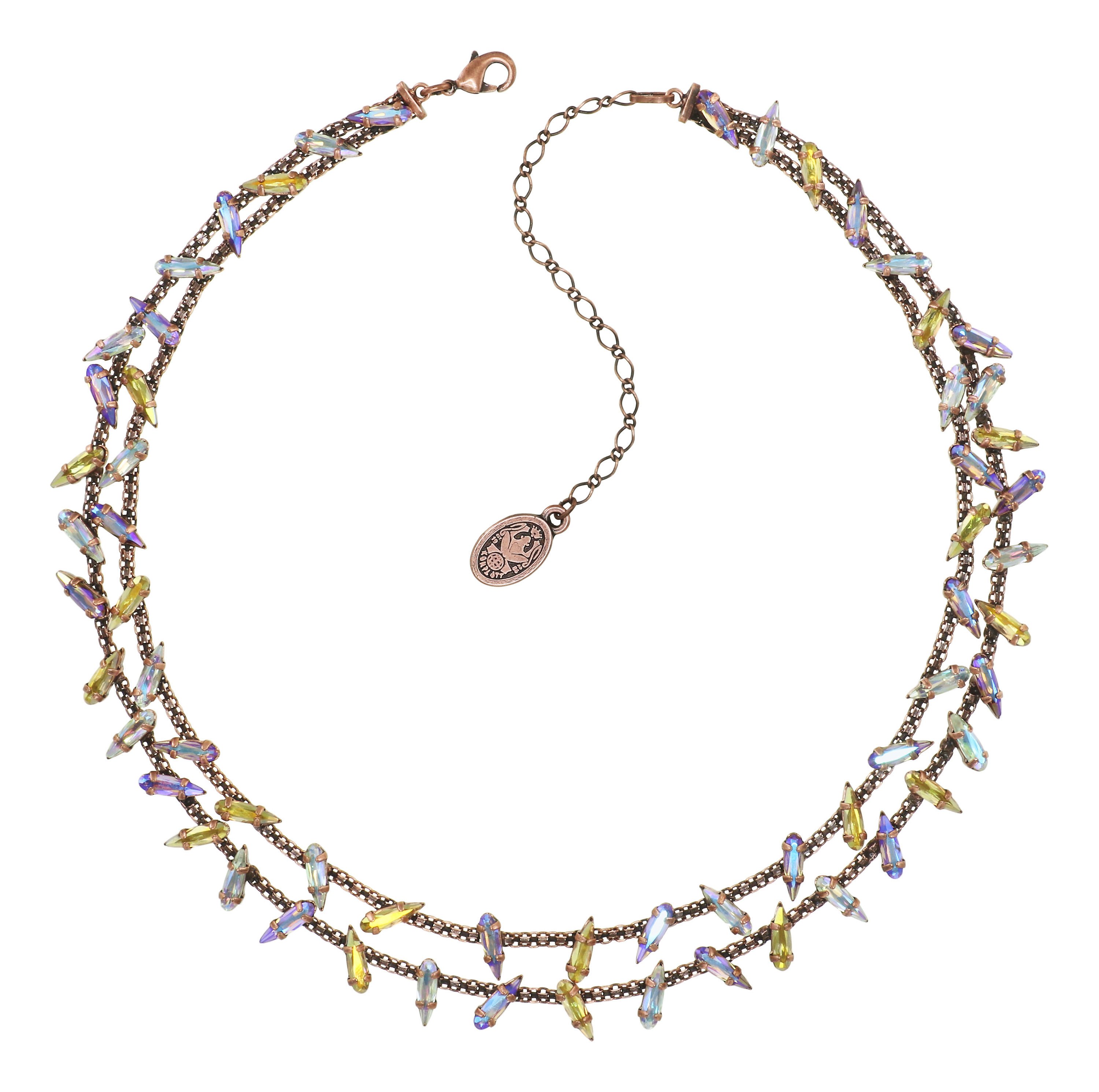 image for Necklace Jumping Drops Yellow / Lila  