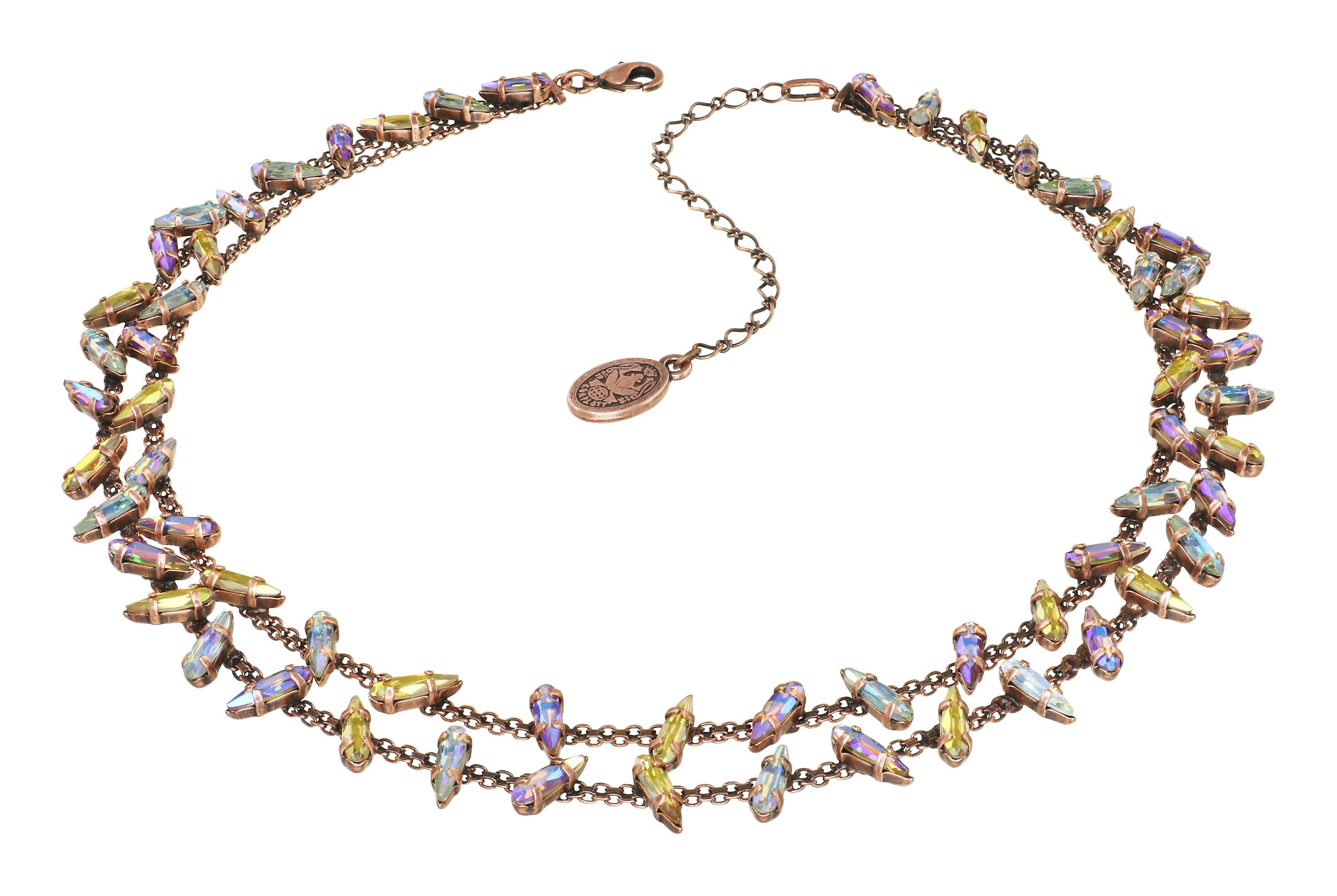 image for Necklace Jumping Drops Yellow / Lila  