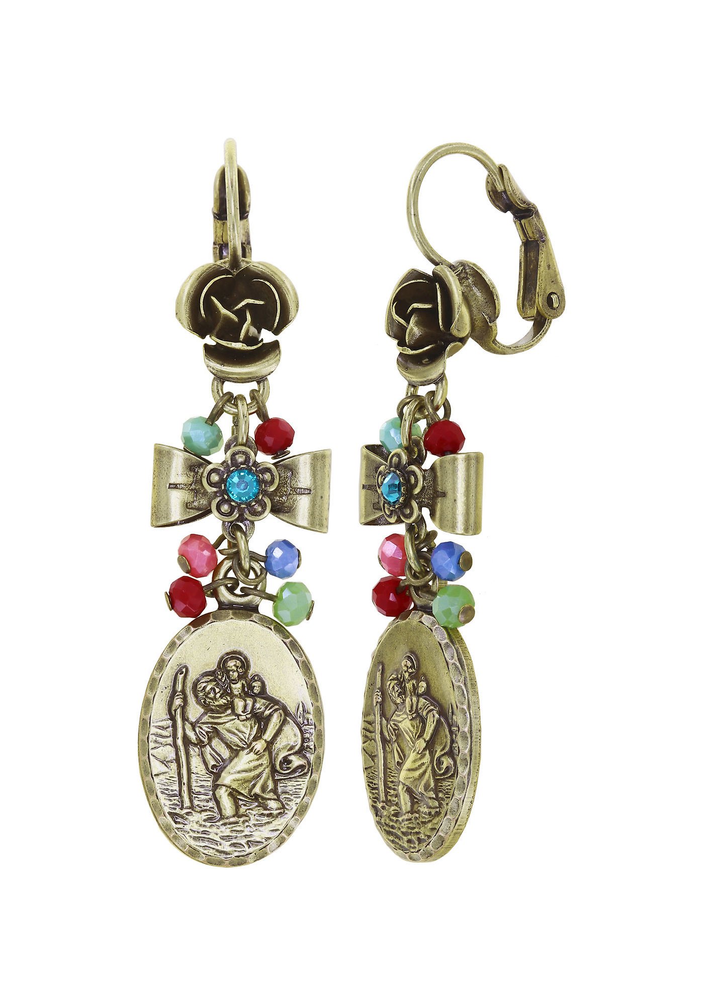 image for Earring Eurowire Dangling Love, Hope and Destiny Multi  