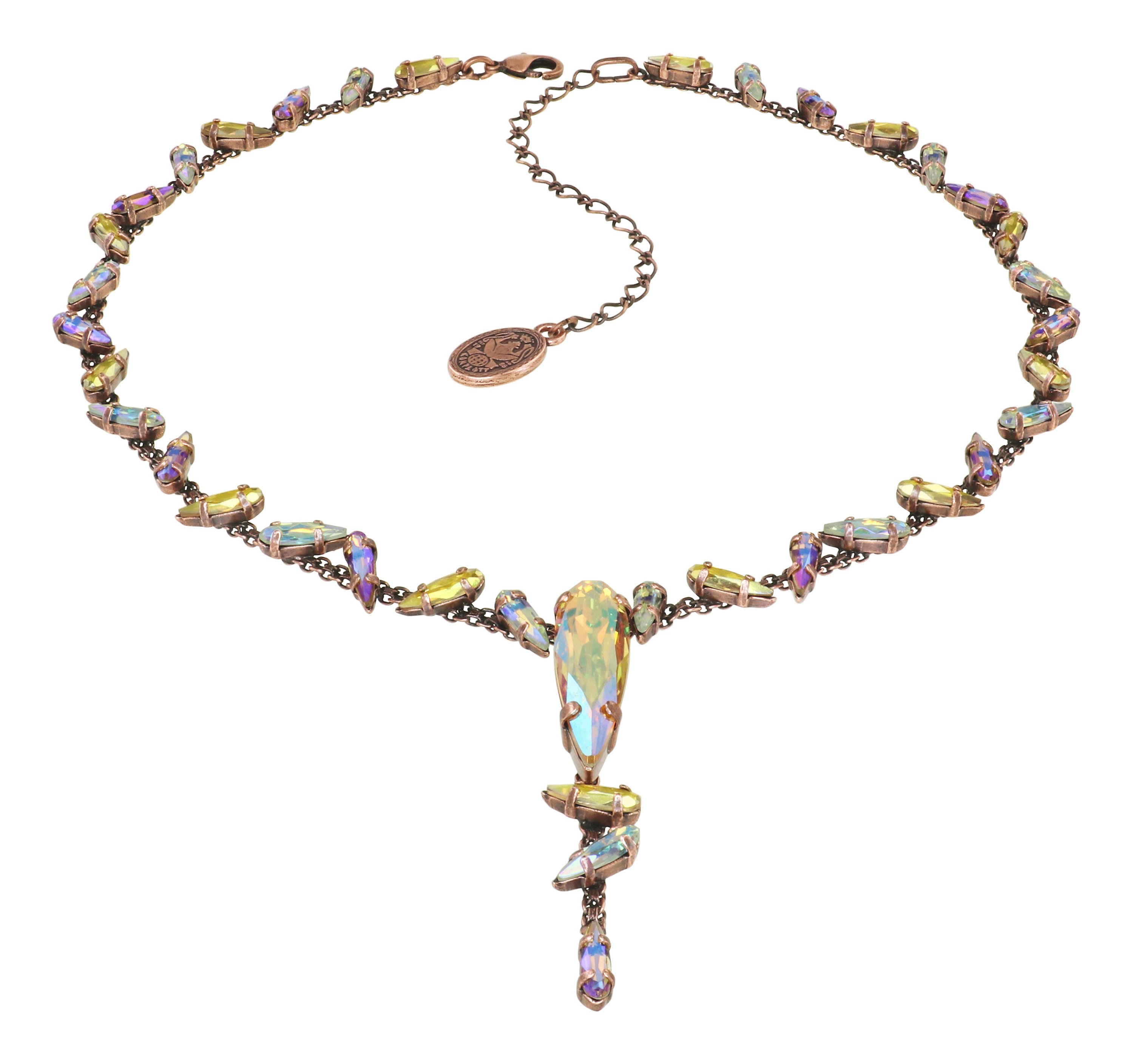 image pour Collier-Y Jumping Drops Jaune / Lila  