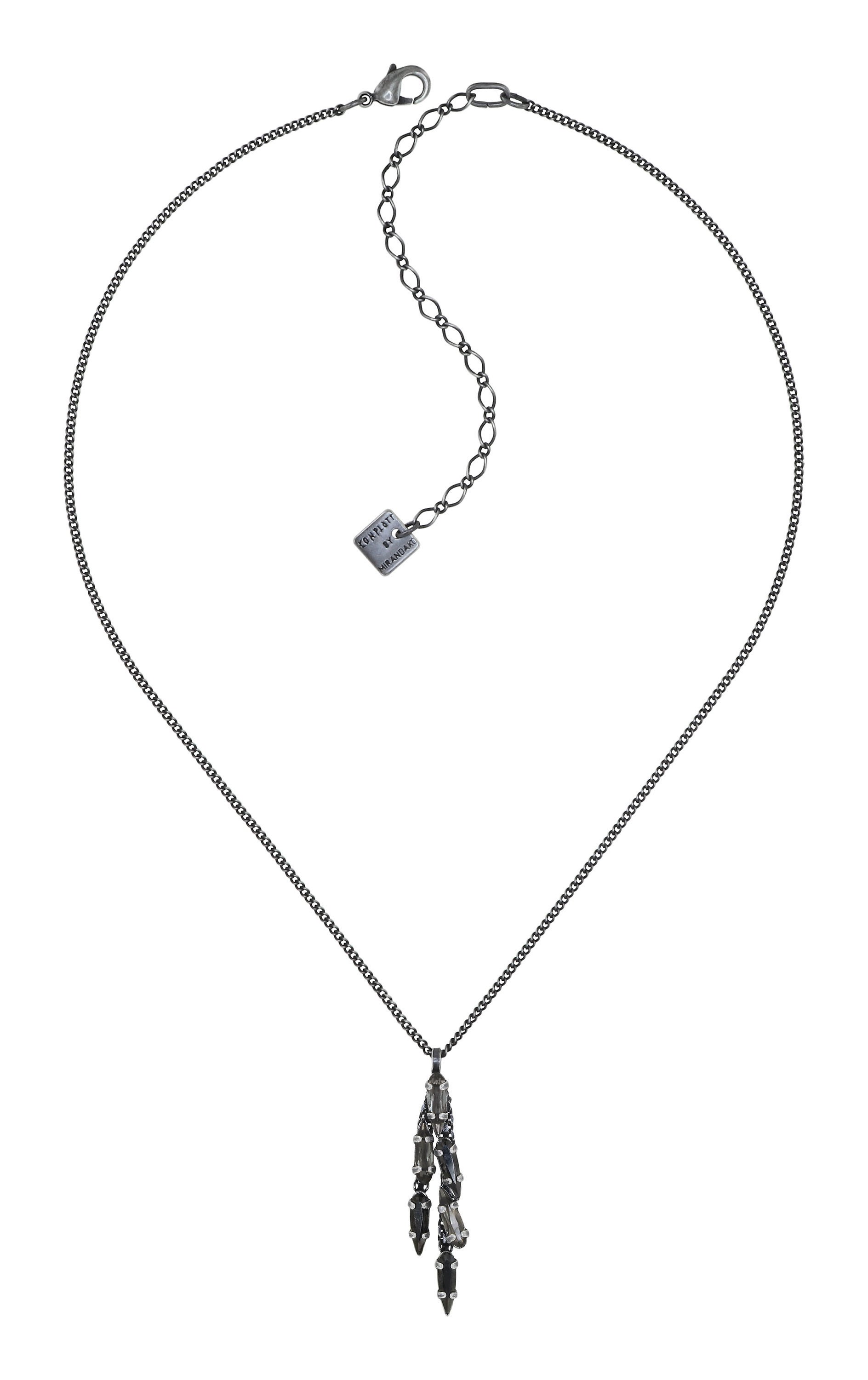 image for Necklace Pendant Jumping Drops Black  