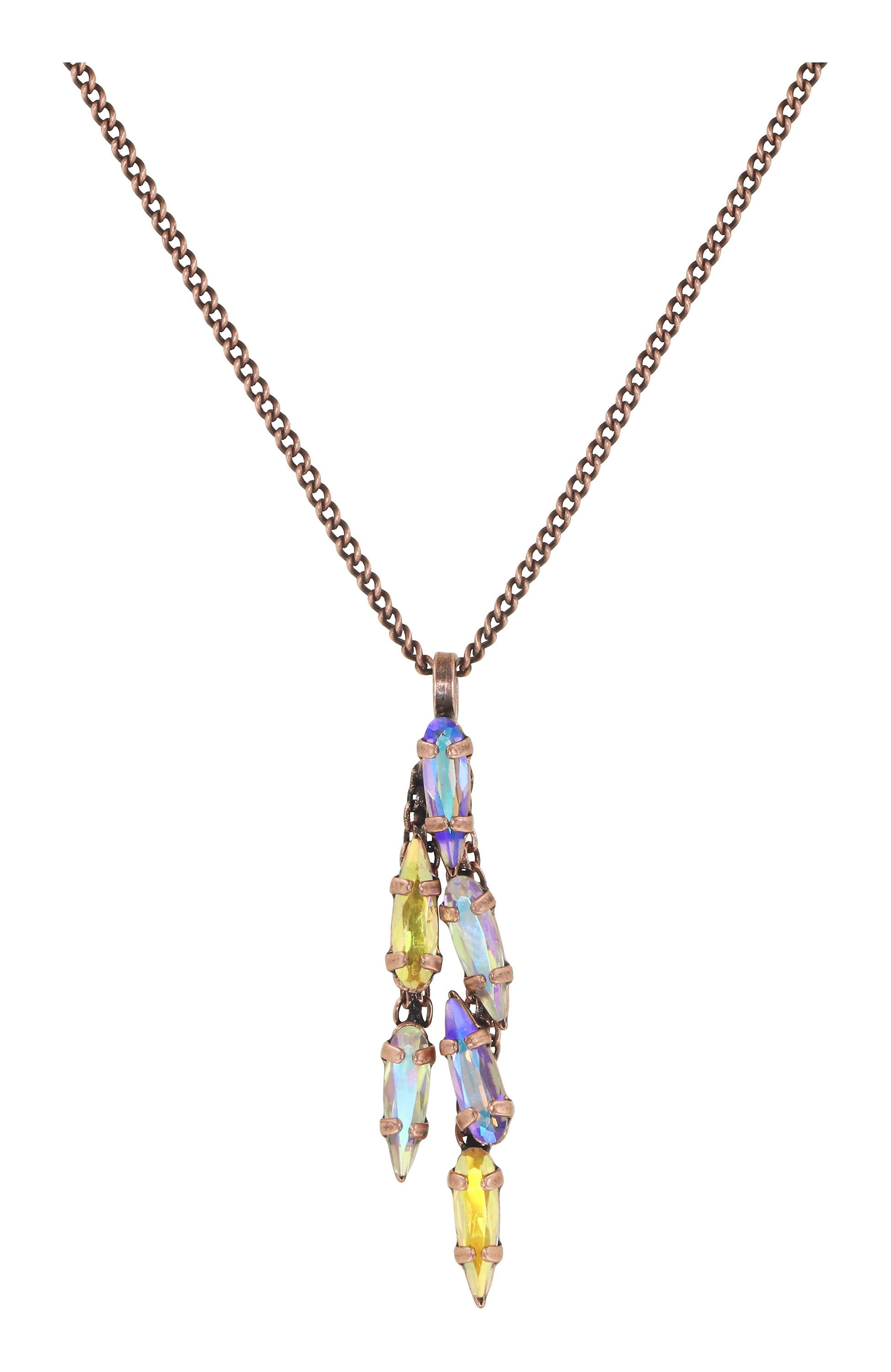 image pour Collier pendant Jumping Drops Jaune / Lila  