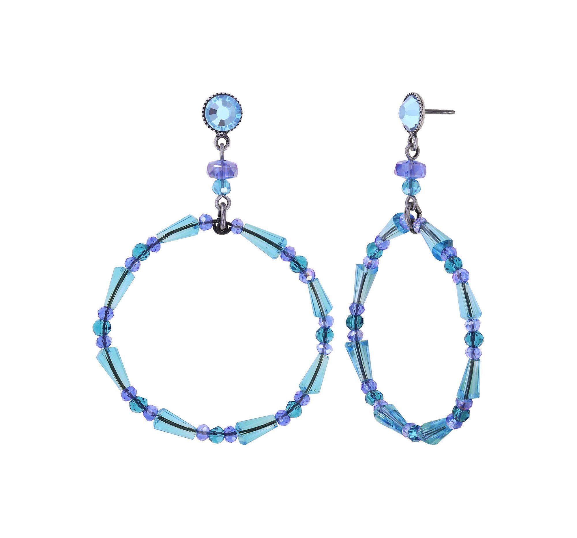 image pour Clou d'oreille pendant Bead Snake Jelly Bleu  