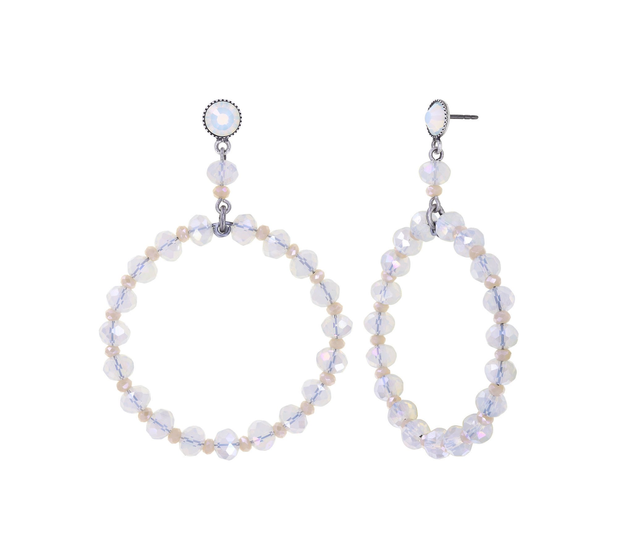 Bild für Ohrstecker baumelnd Bead Snake Jelly Weiß  