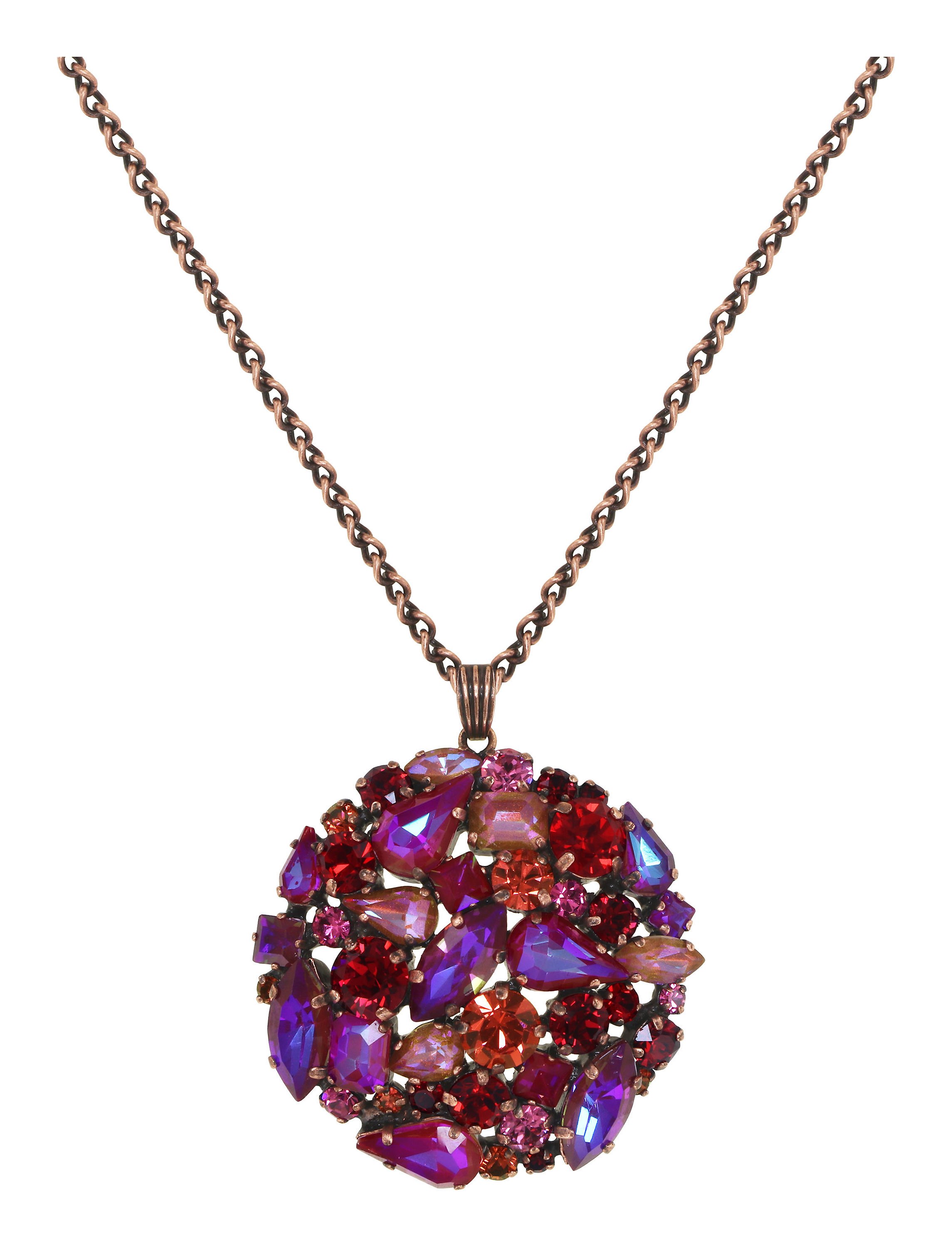 image pour Collier pendant (long) Ballroom Rouge / Rose  size L