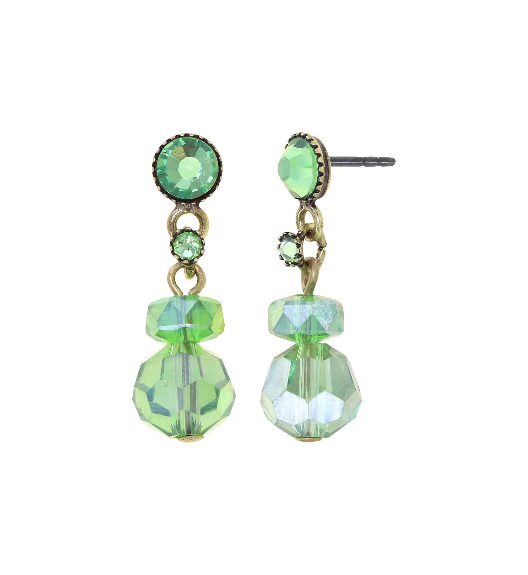 image pour Clou d'oreille pendant Bead Snake Jelly Vert  