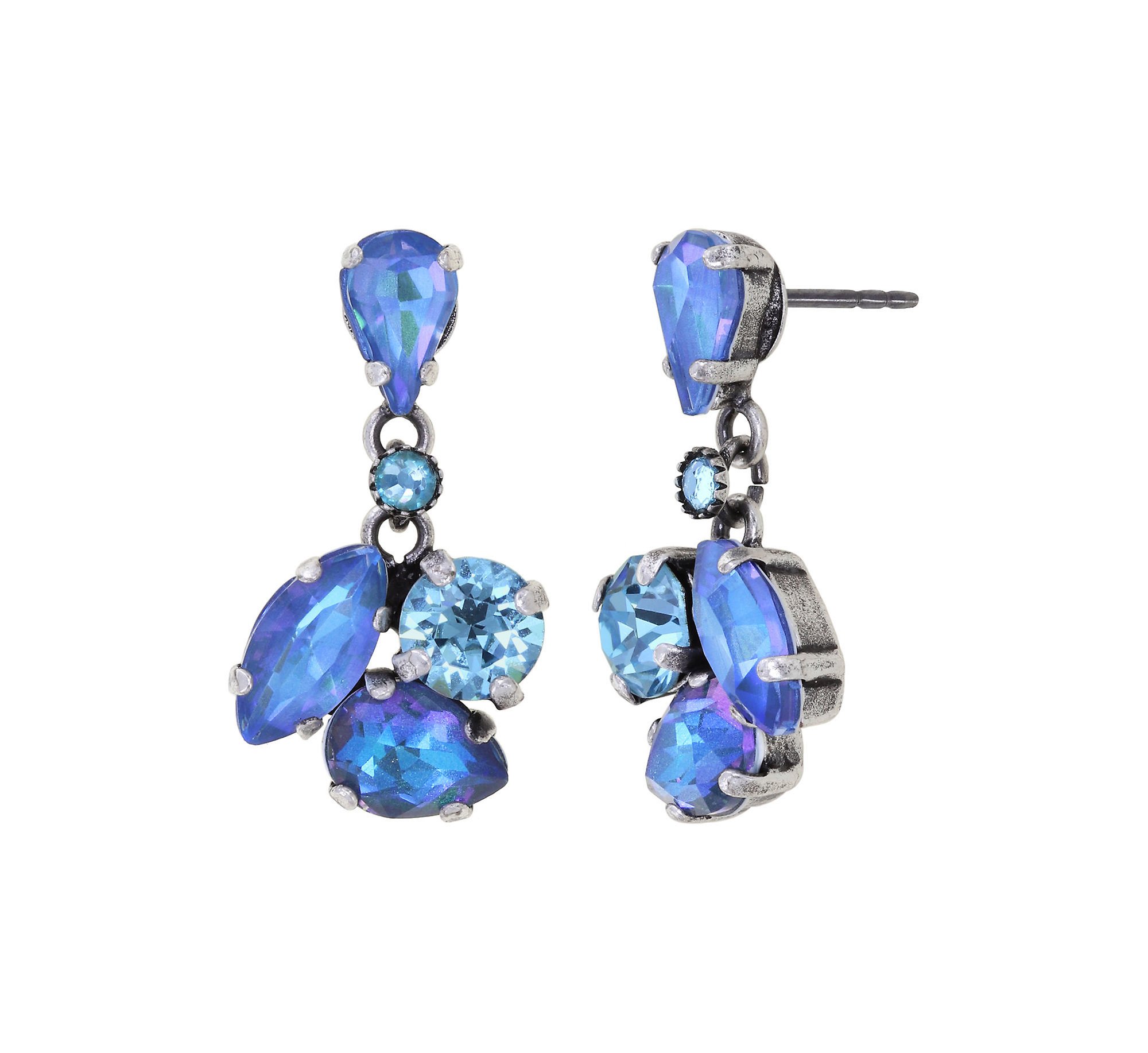image pour Clou d'oreille pendant Ballroom Bleu  
