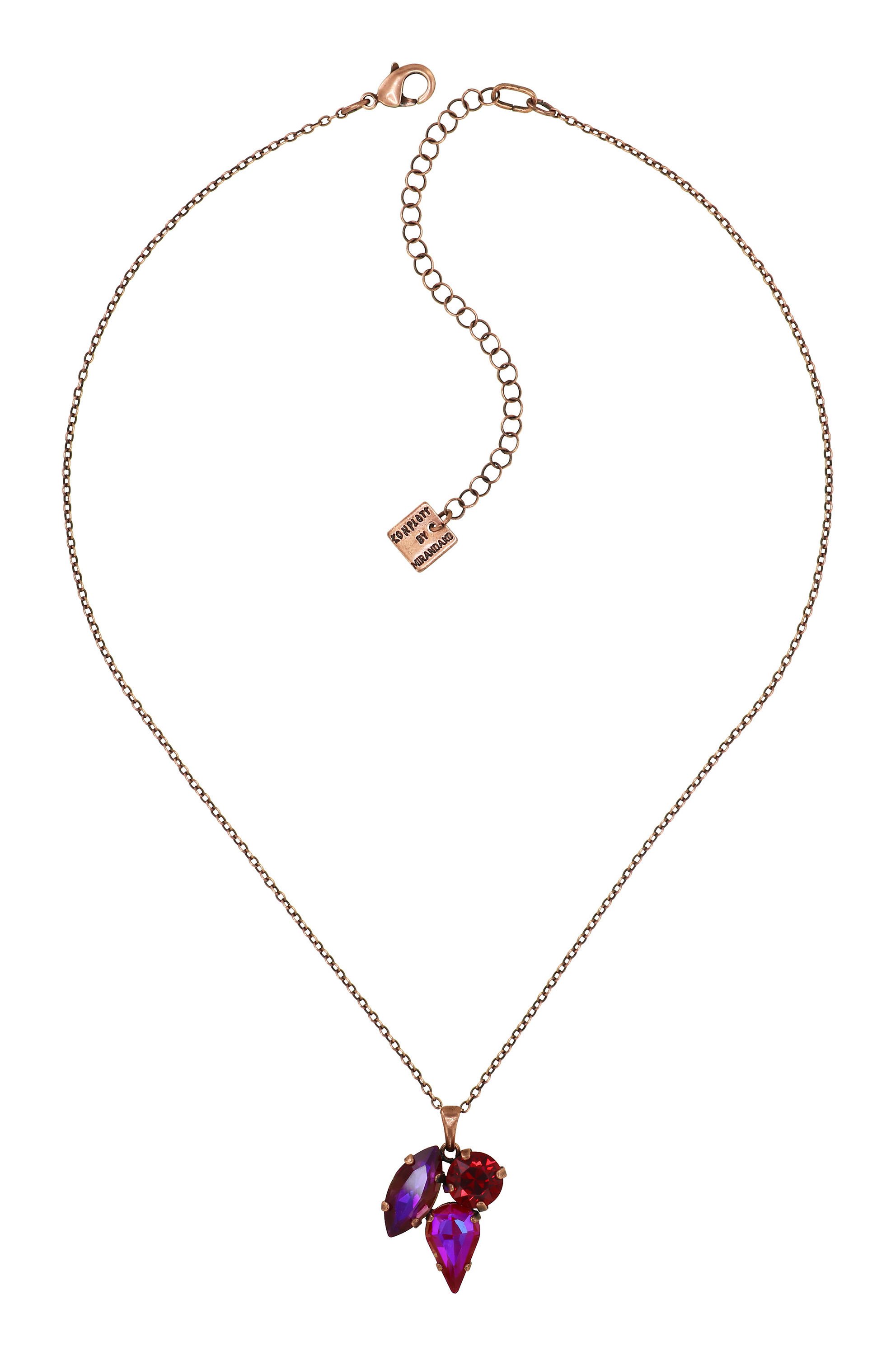 image pour Collier pendant Ballroom Rouge / Rose  