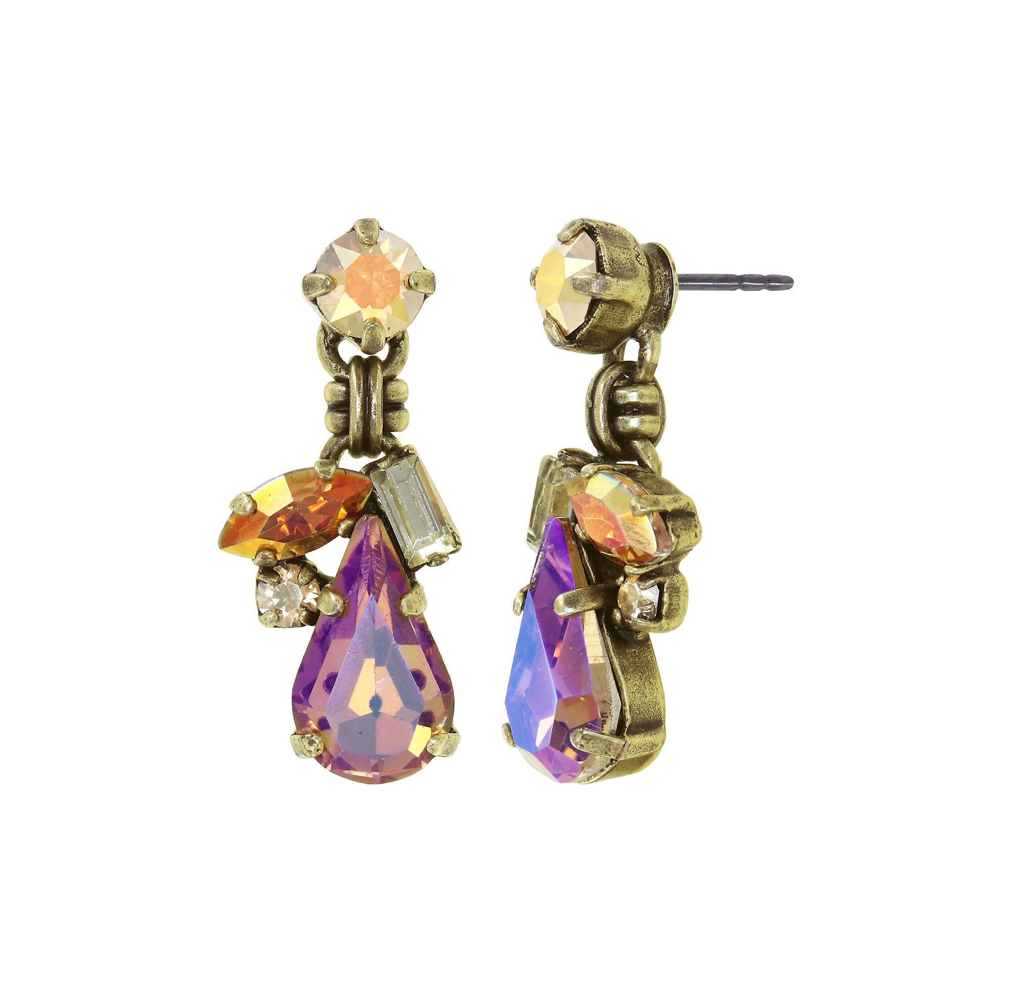 image pour Clou d'oreille pendant Love Letters Jaune  