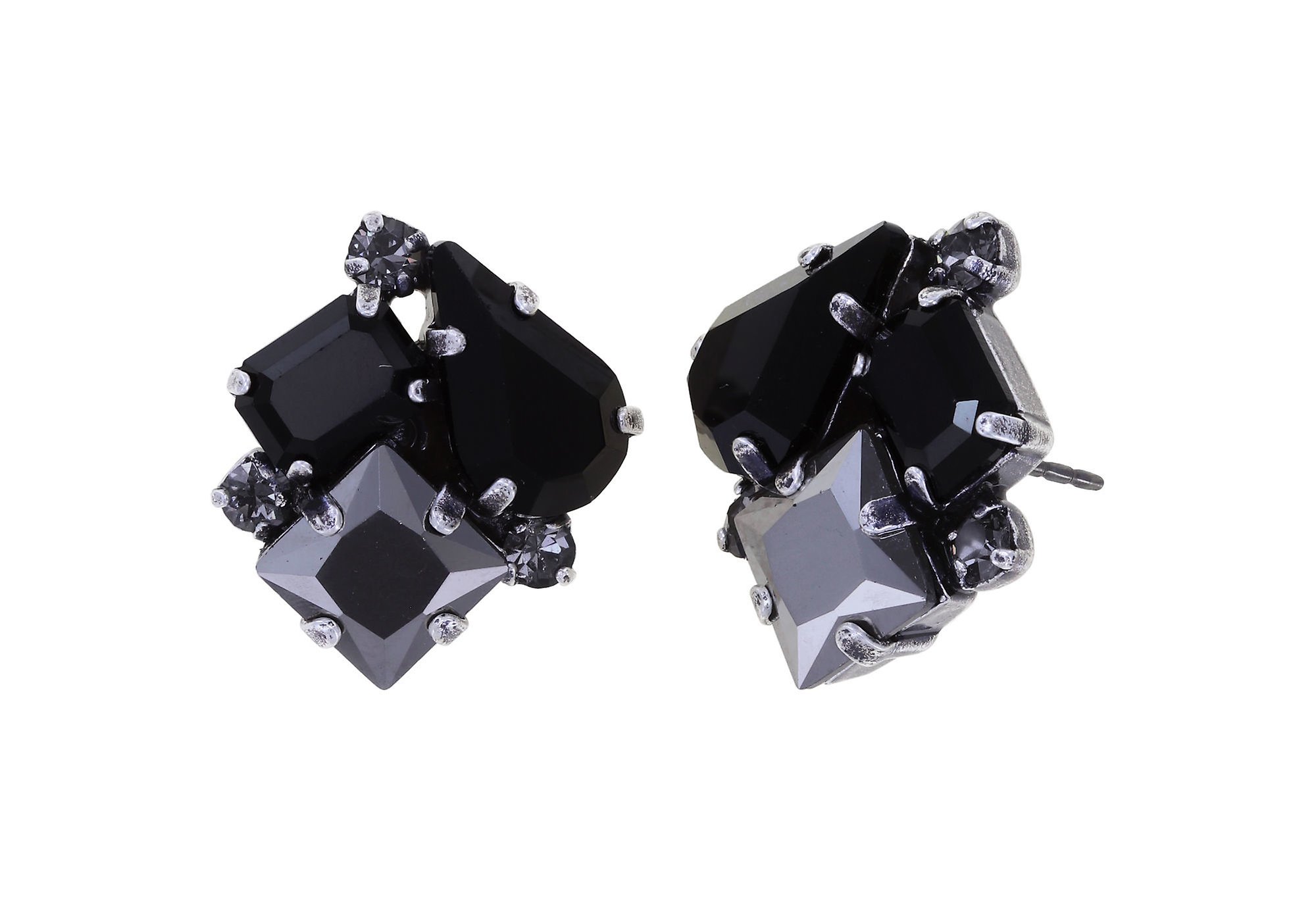 image for Earring Stud Love Letters Black  