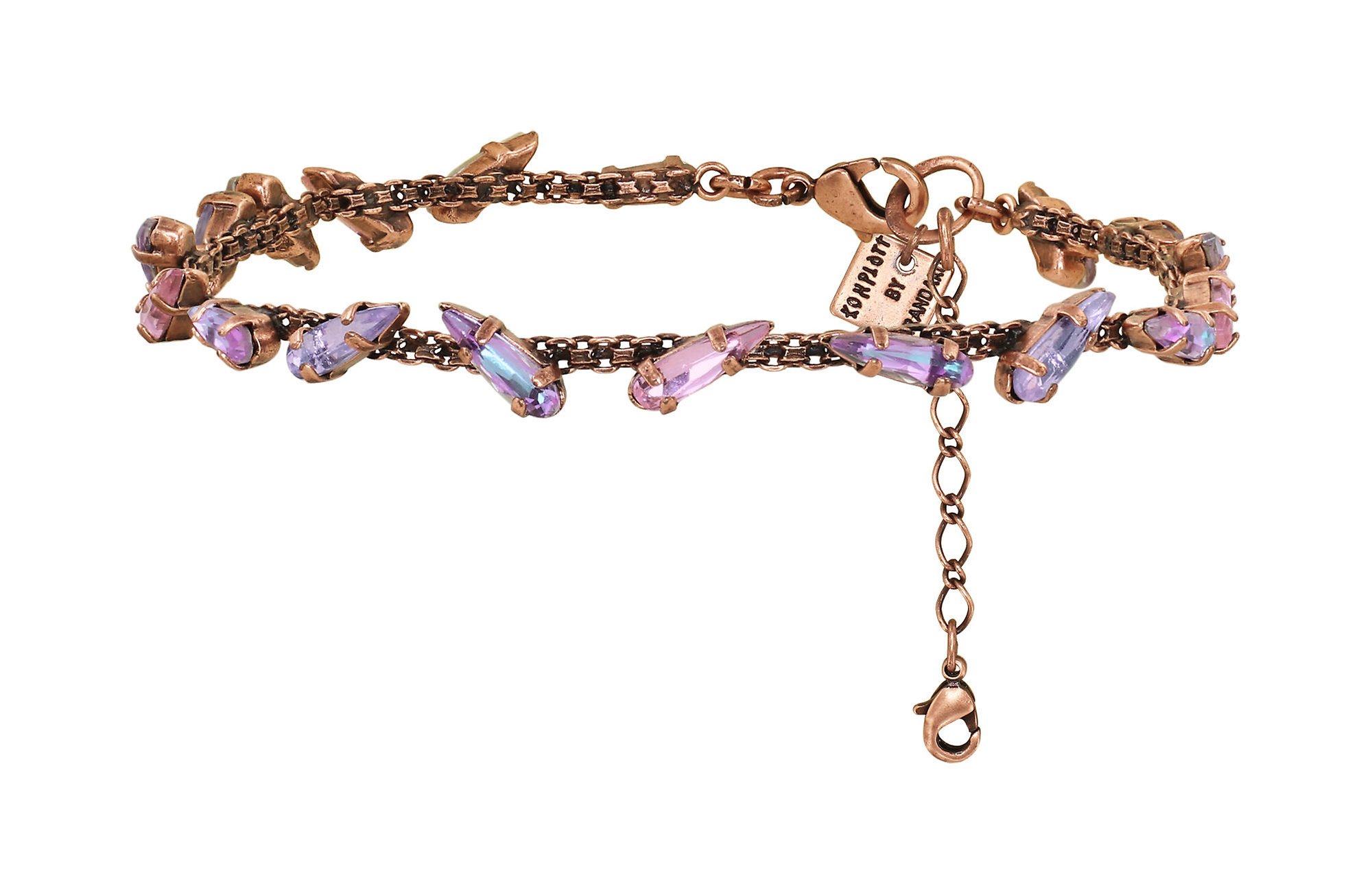 image for Anklet Jumping Drops Beige / Lila  