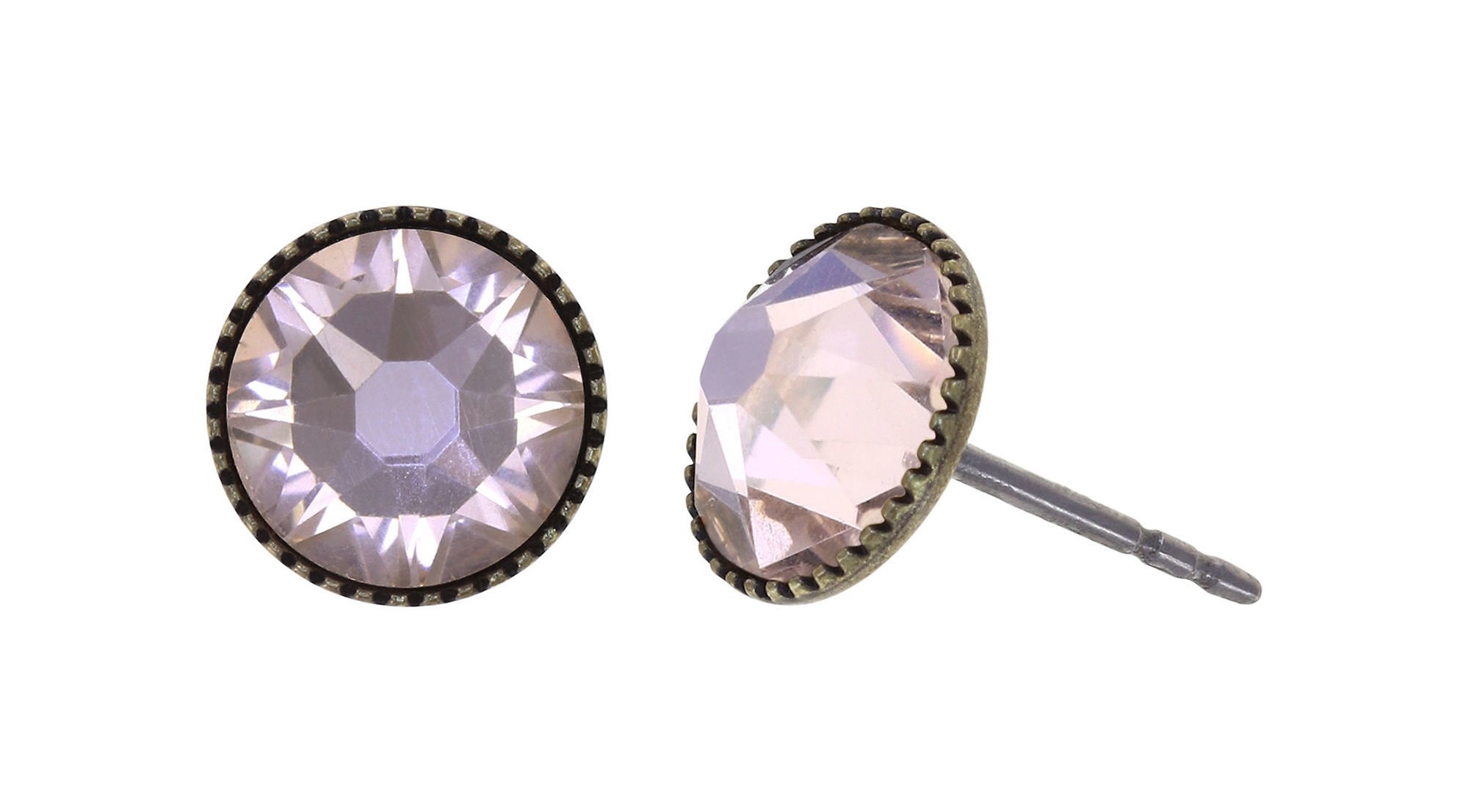 image pour Clou d'oreille plat Black Jack Beige silk SS 34