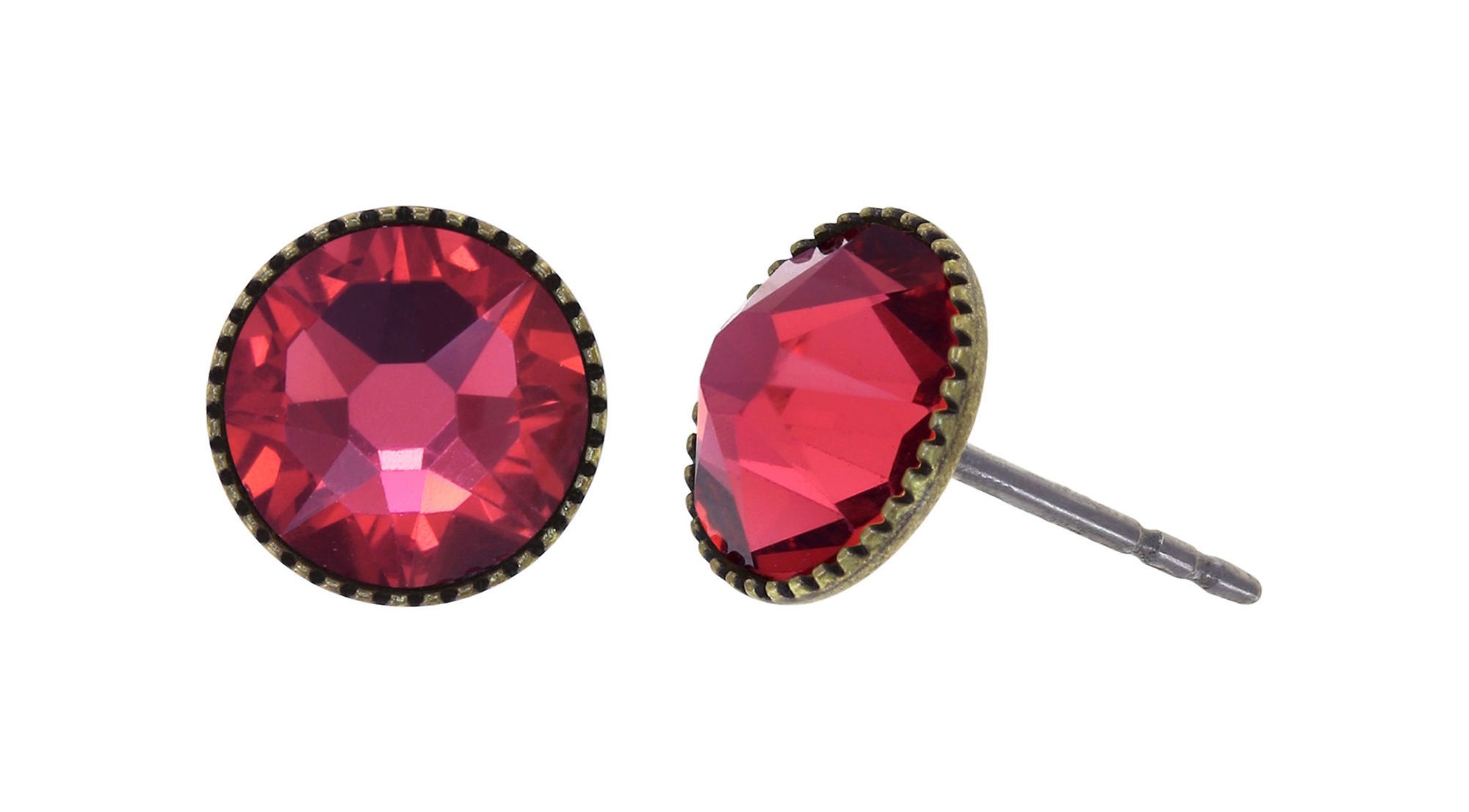 Bild für Ohrstecker flach Black Jack Pink Indisch pink SS 34