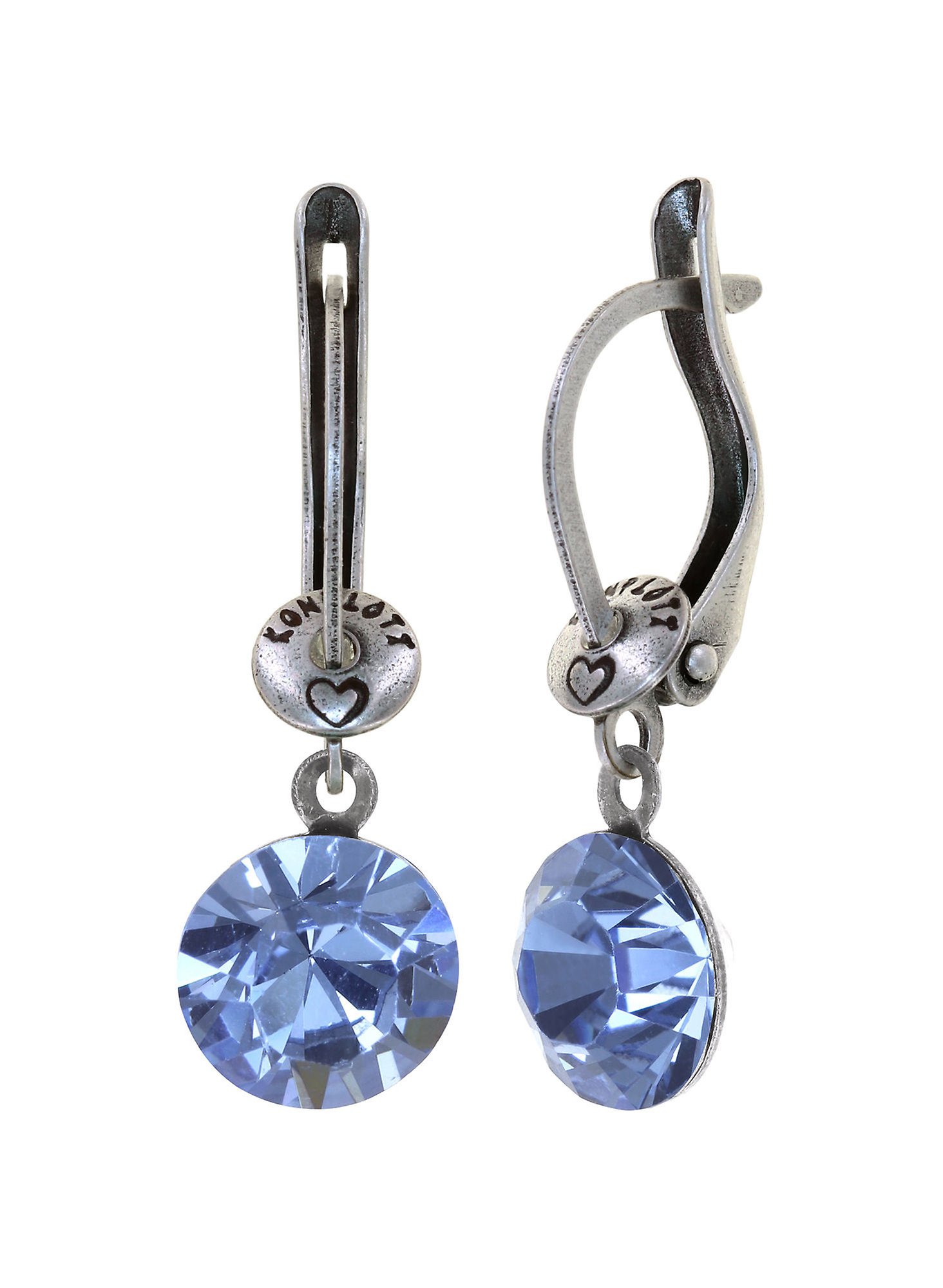 image pour Boucles d'oreilles pendantes Black Jack Bleu Clair light sapphire SS 39
