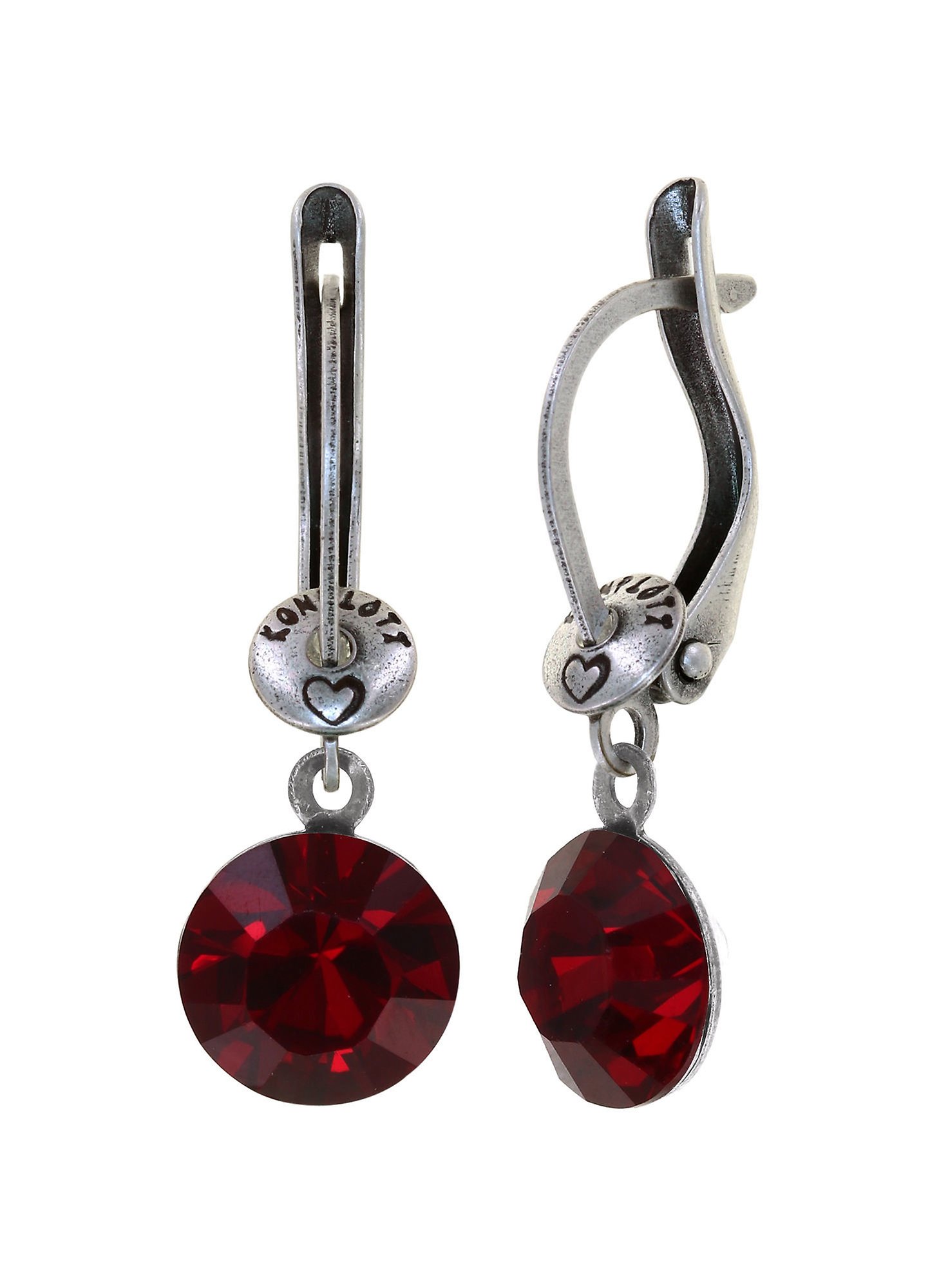image for Earring Dangling Black Jack Red siam SS 39
