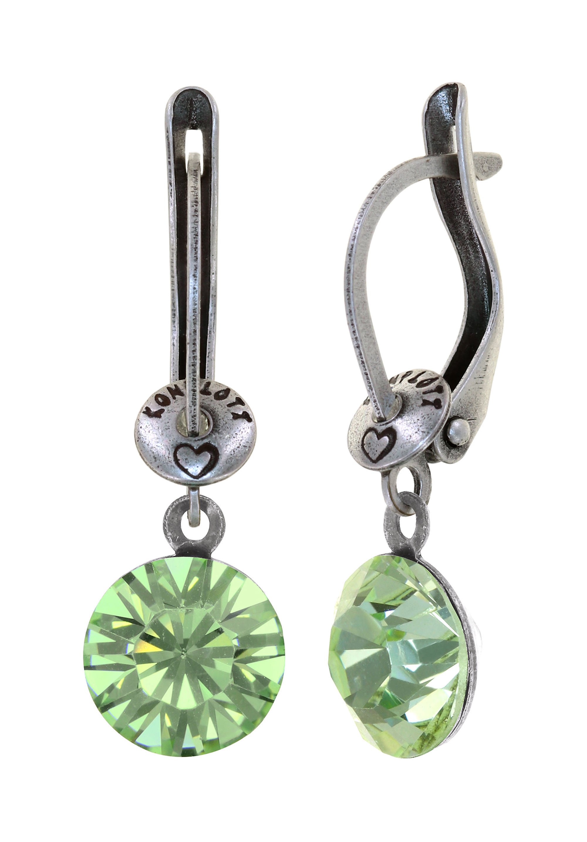 Kép Earring dangling Black Jack Light Green chrysolite SS 39