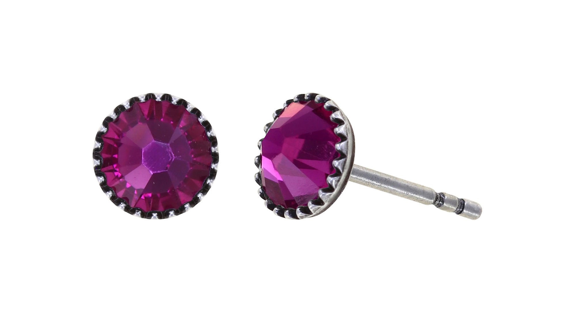 Bild für Ohrstecker flach Black Jack Dunkelrosa Fuchsia SS 20