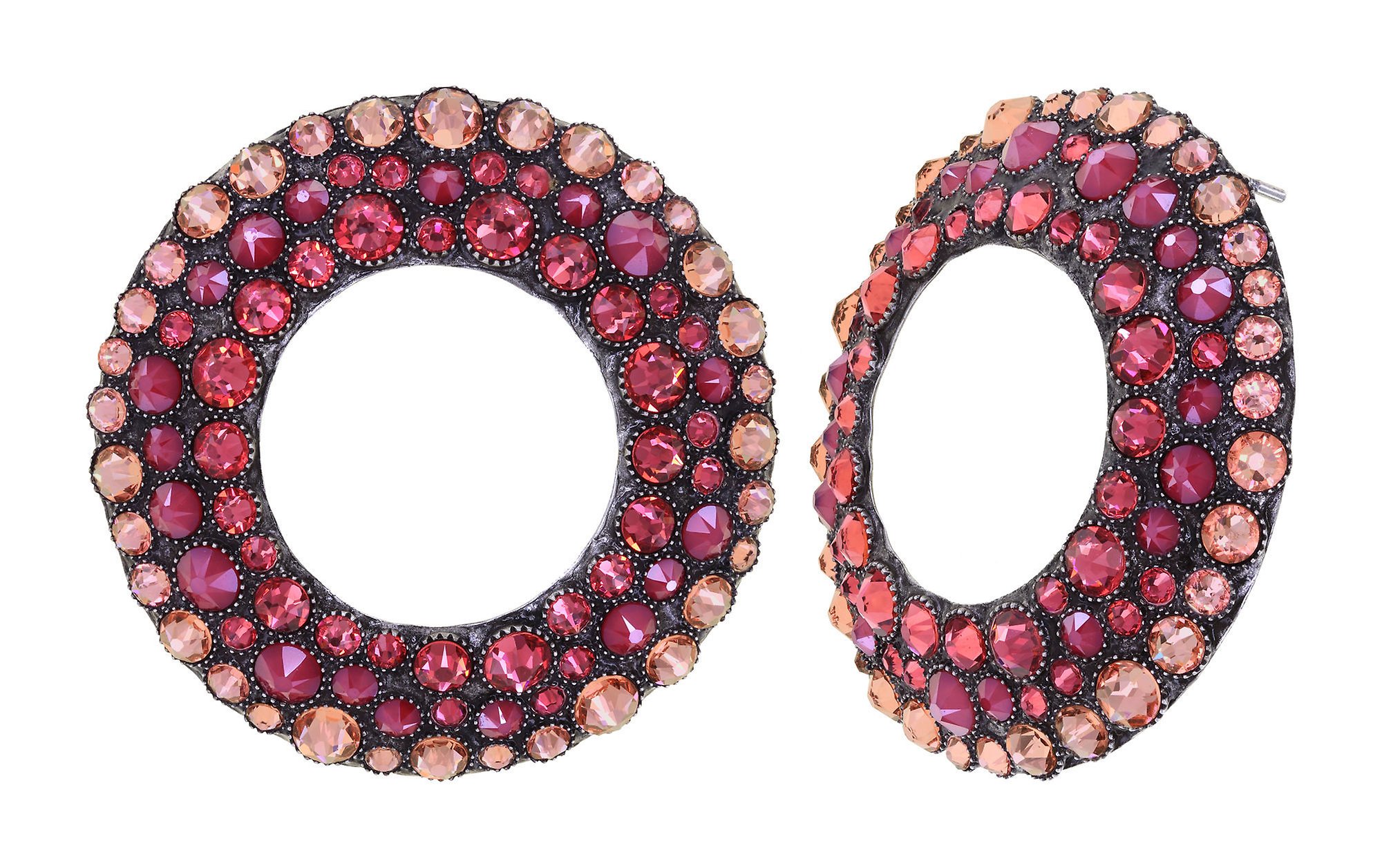 image for Earring stud Inside Out Red / Orange  