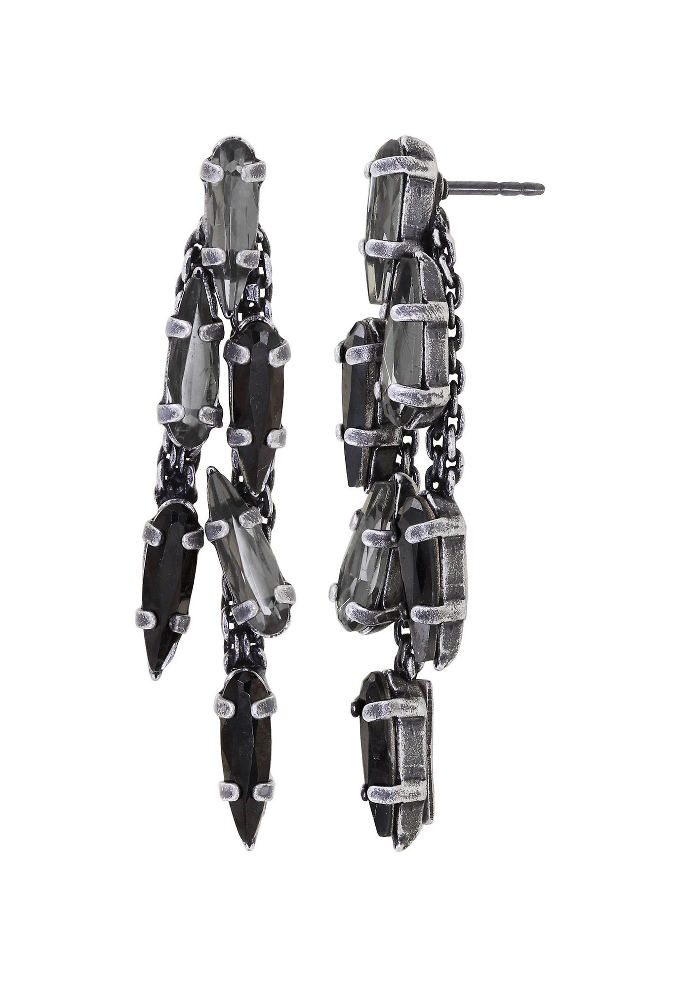 Bild für Ohrstecker baumelnd Jumping Drops Schwarz  