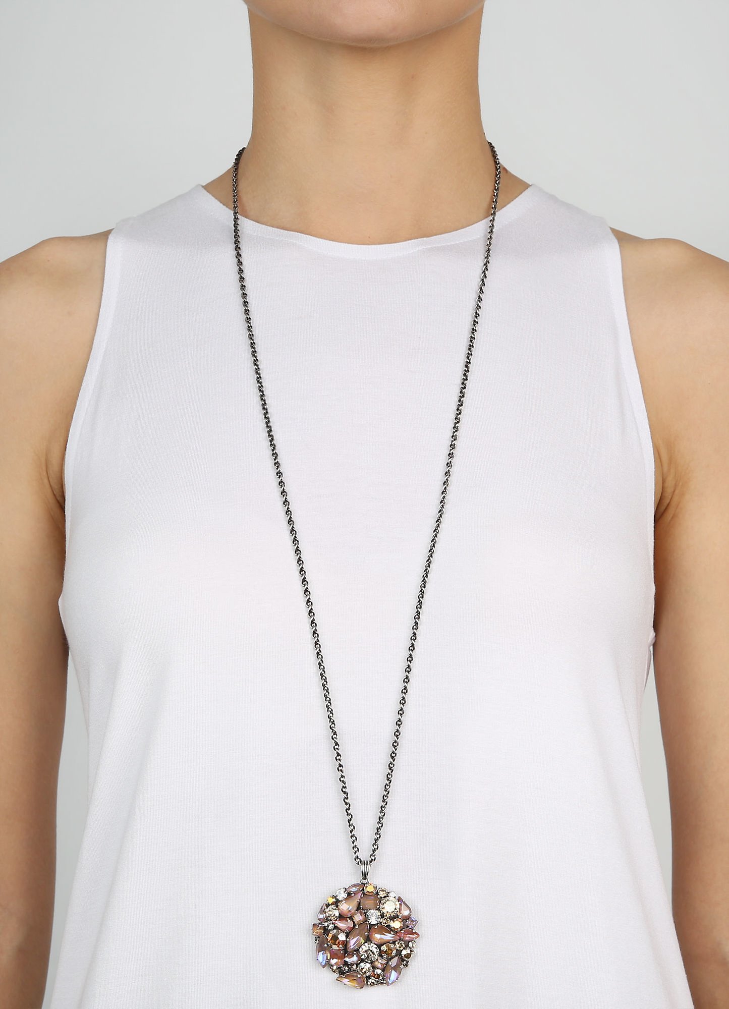 image pour Collier pendant (long) Ballroom Marron  size L