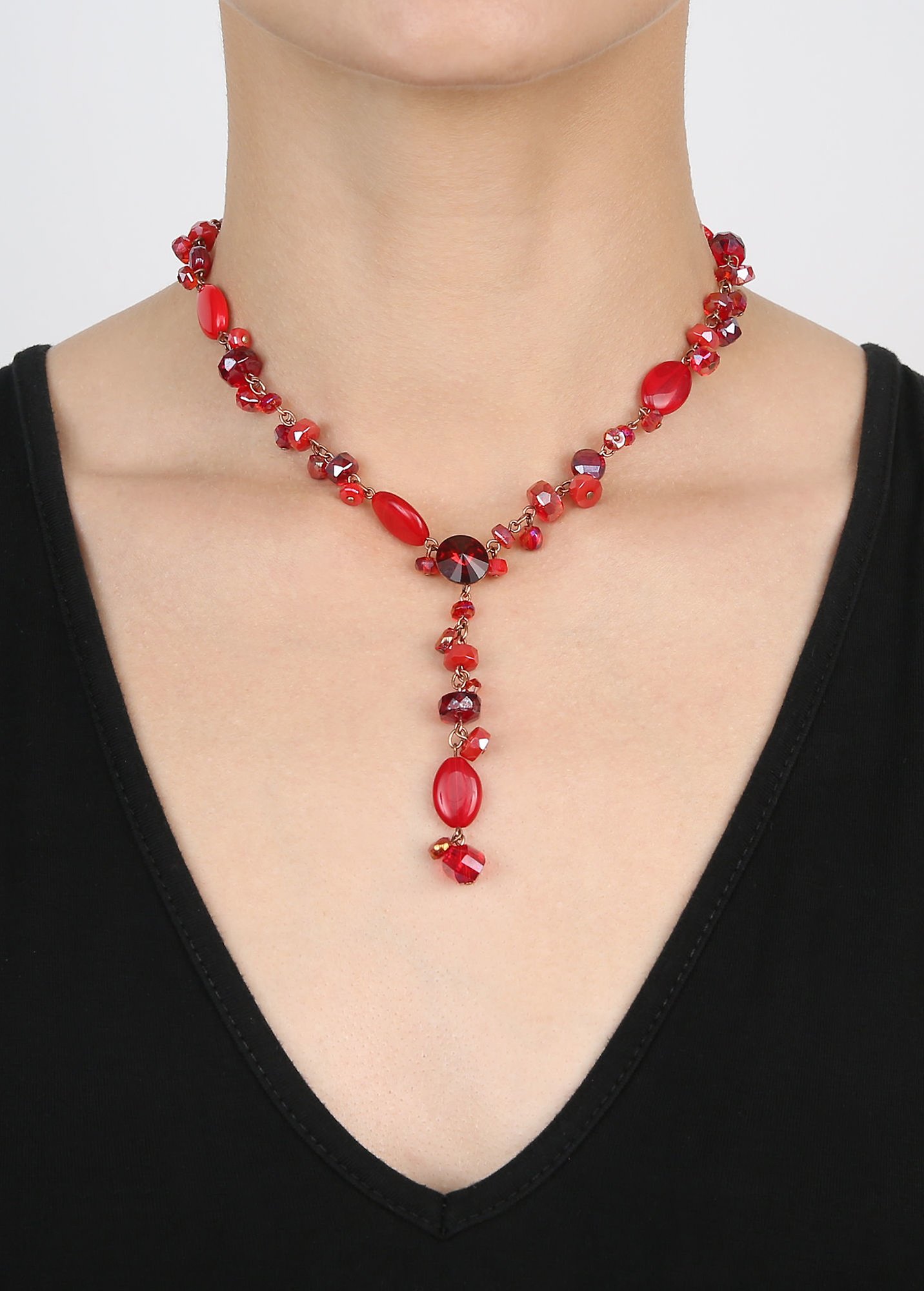 image pour Collier-Y Jelly Flow Rouge  