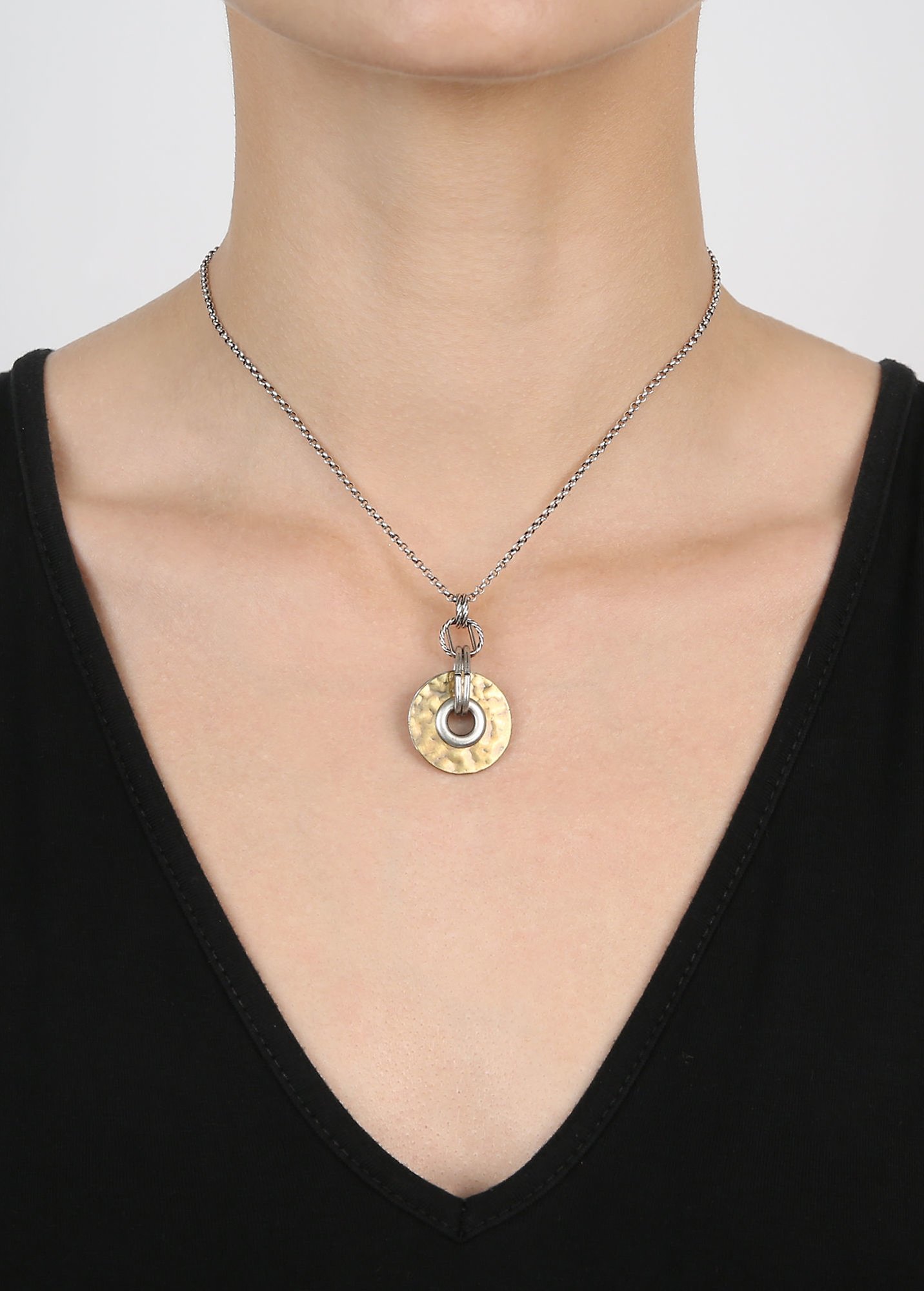 image for Necklace Pendant Elements in Concert Silver / Copper / Brass  size M