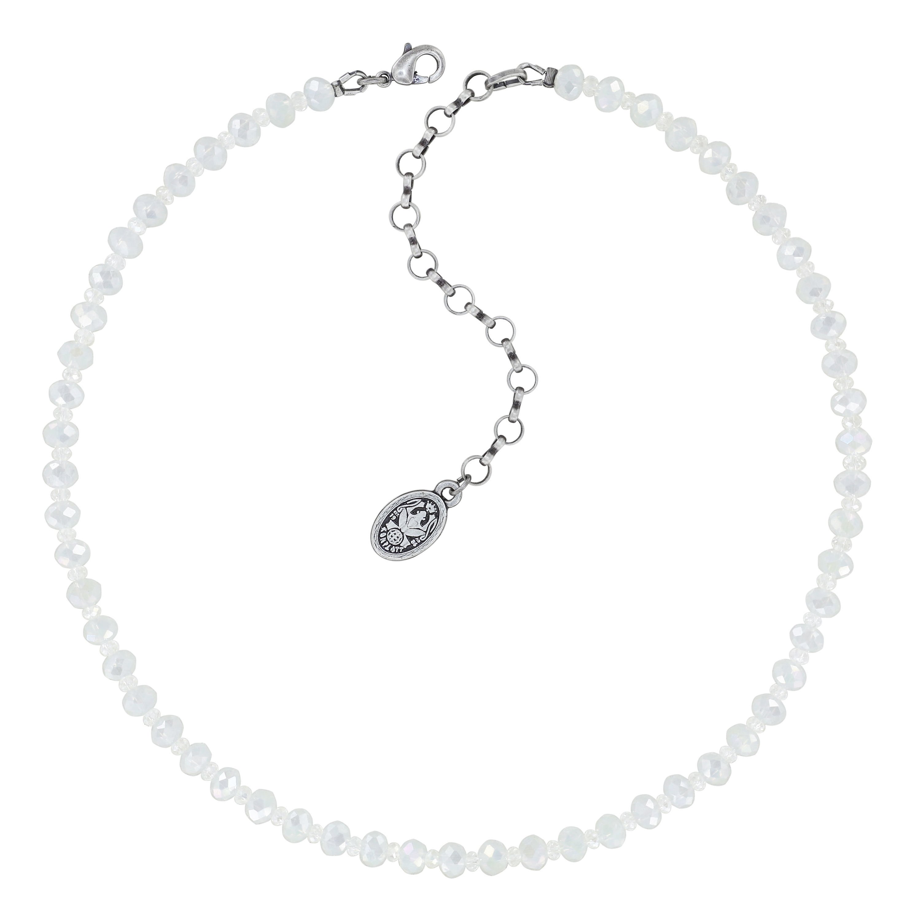 image for Necklace Bead Snake Jelly White  