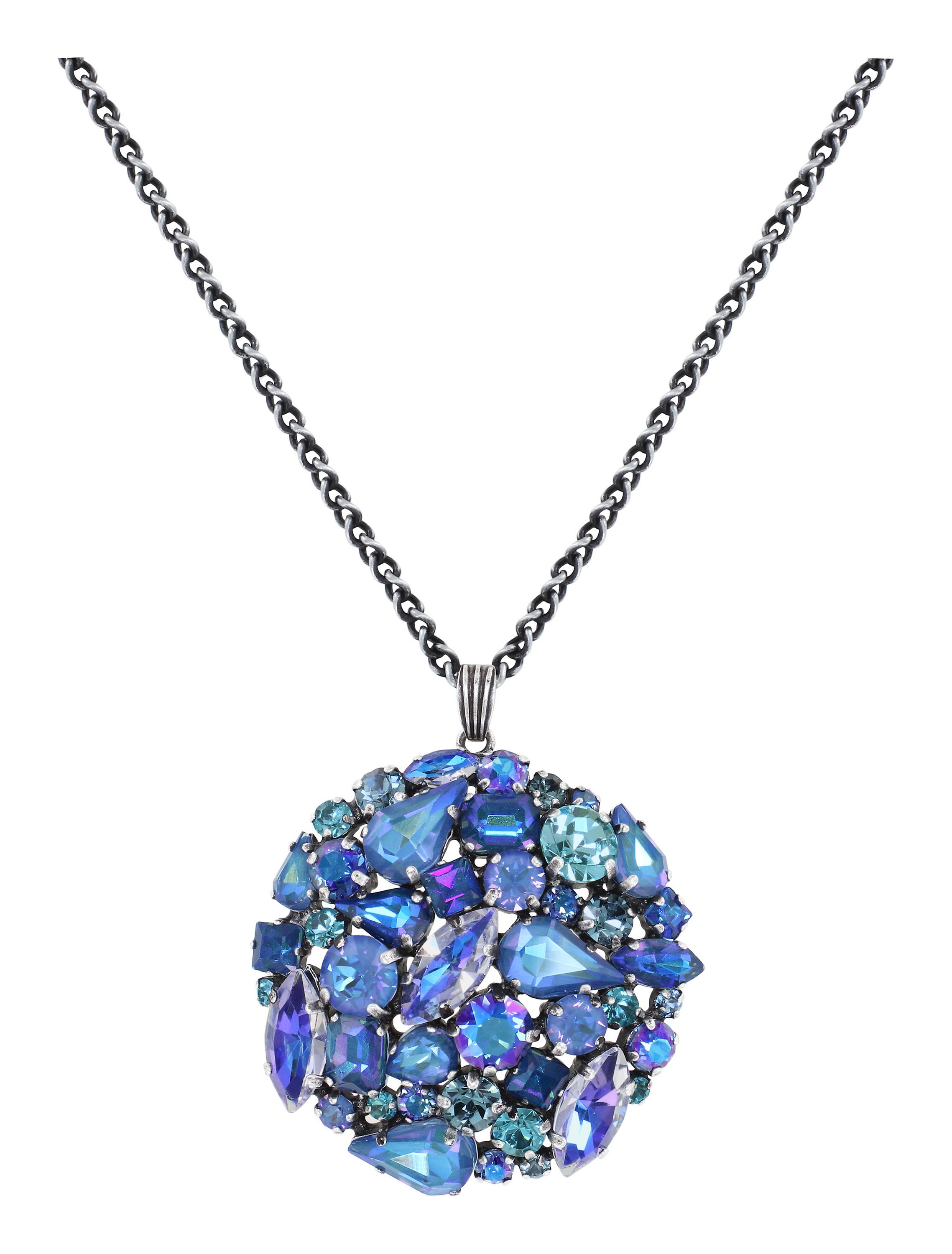 image pour Collier pendant (long) Ballroom Bleu  size L