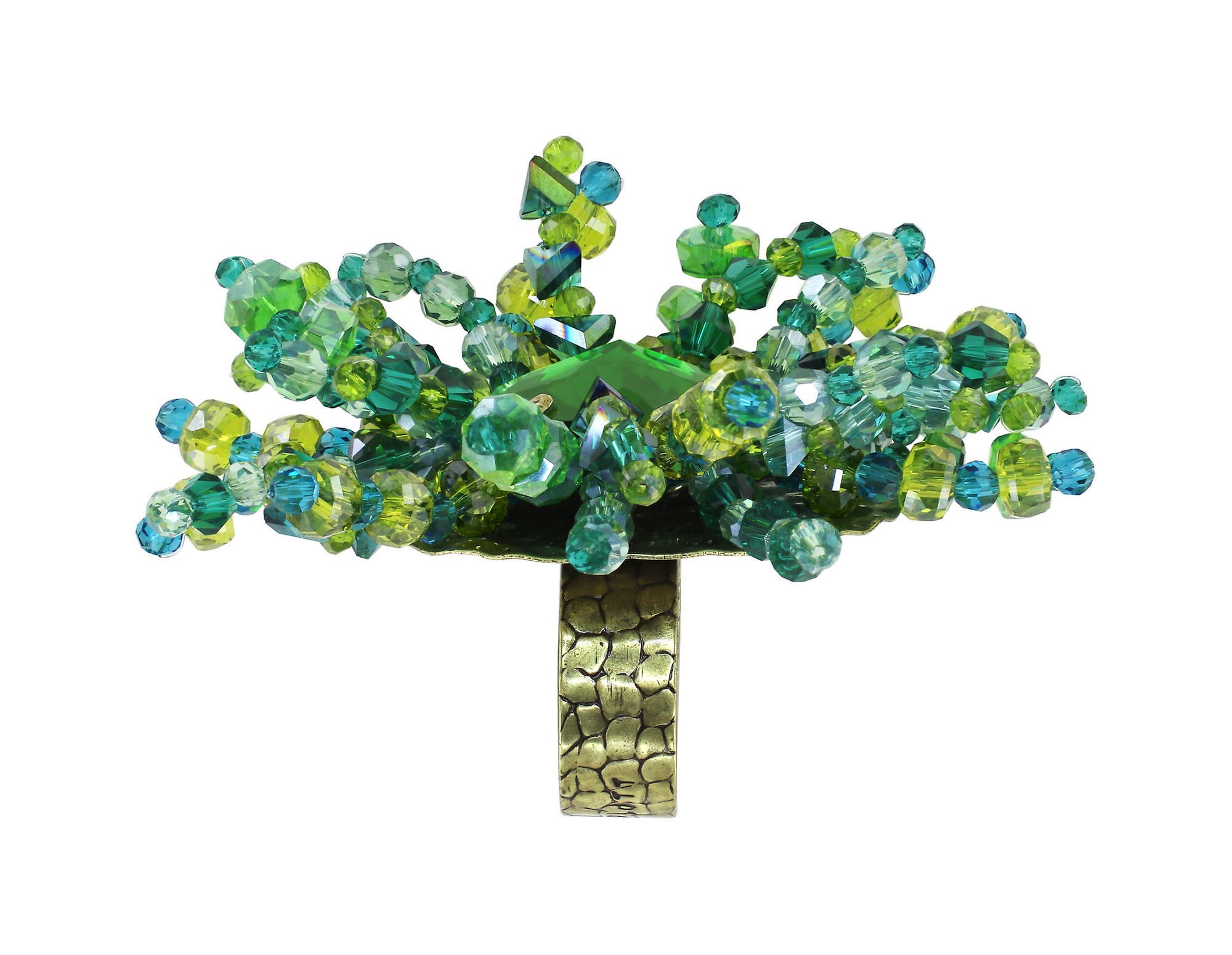 image pour Anneau Bead Snake Jelly Vert  