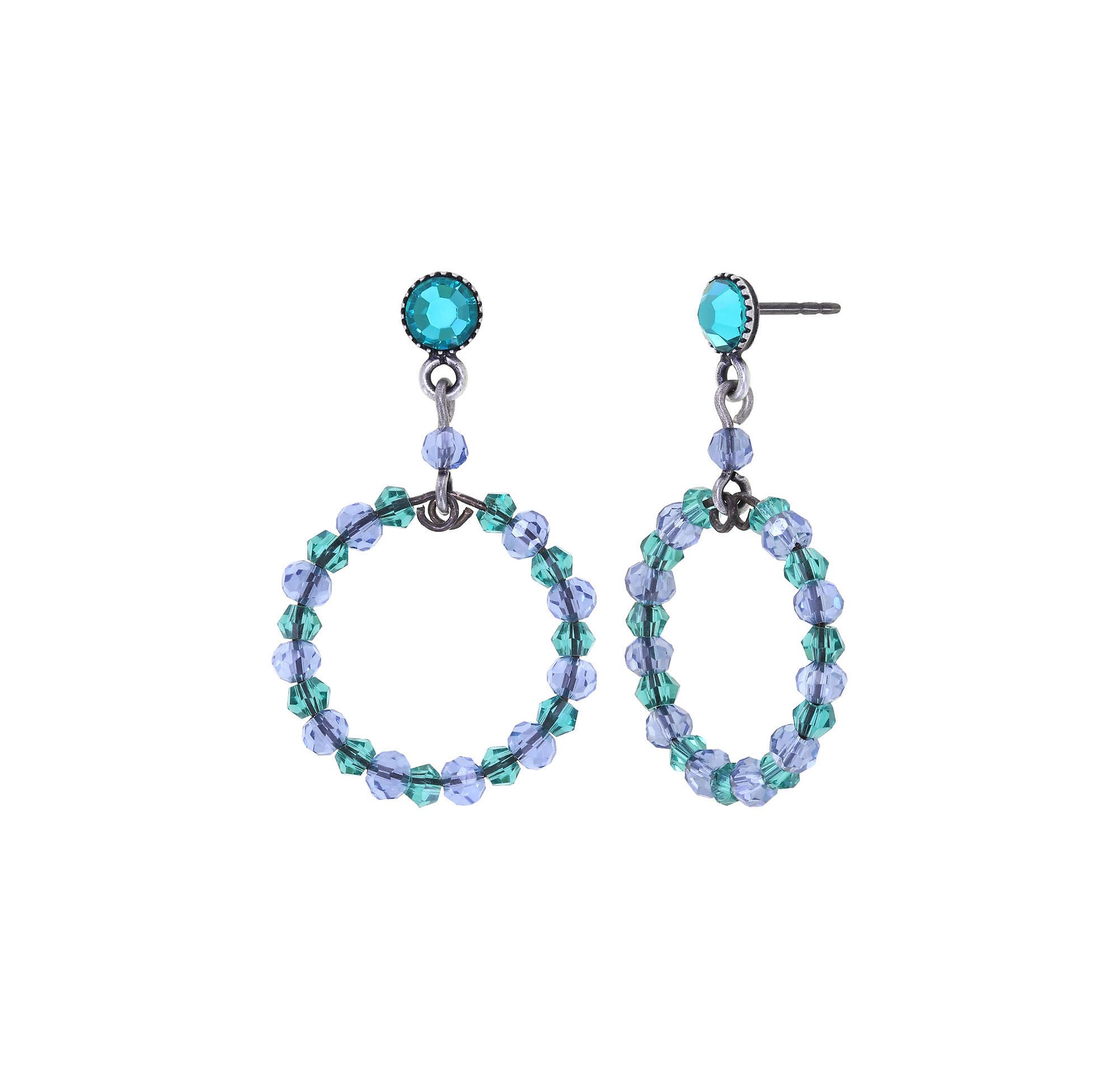 Bild für Ohrstecker baumelnd Bead Snake Jelly Blau  