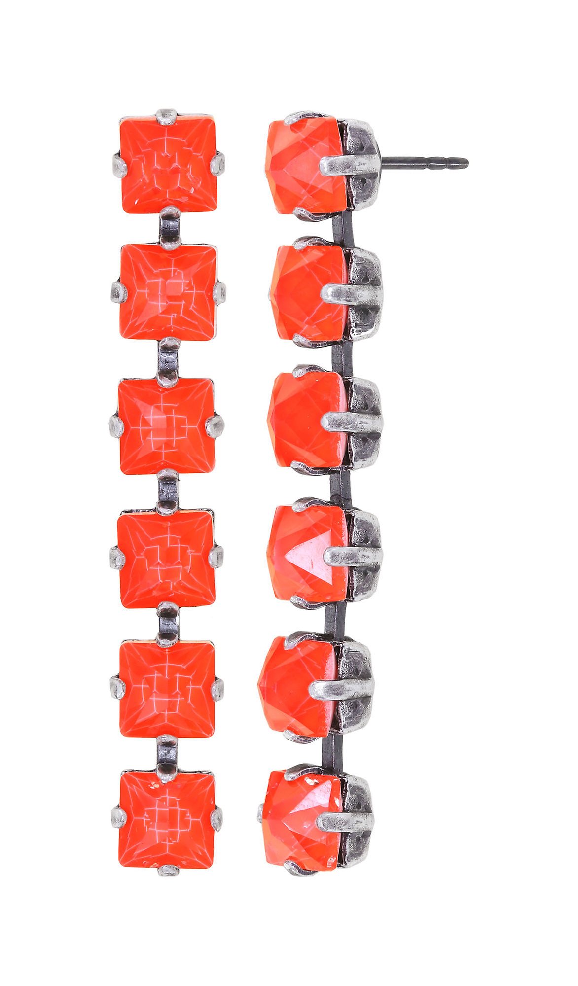 image for Earring Stud Dangling Punk Classics Red / Orange  size S