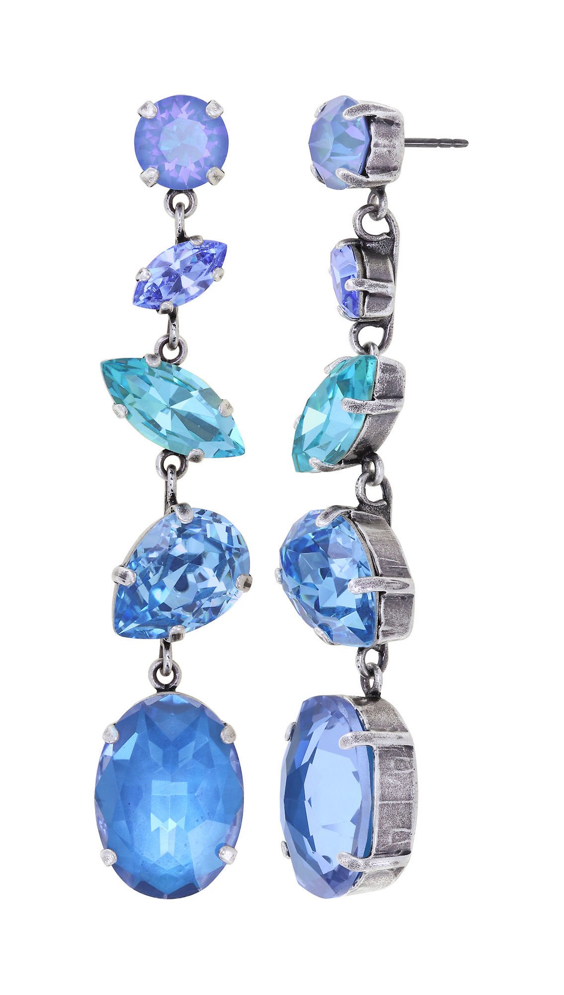 image for Earring Stud Dangling Afternoon Tea de Luxe Blue  