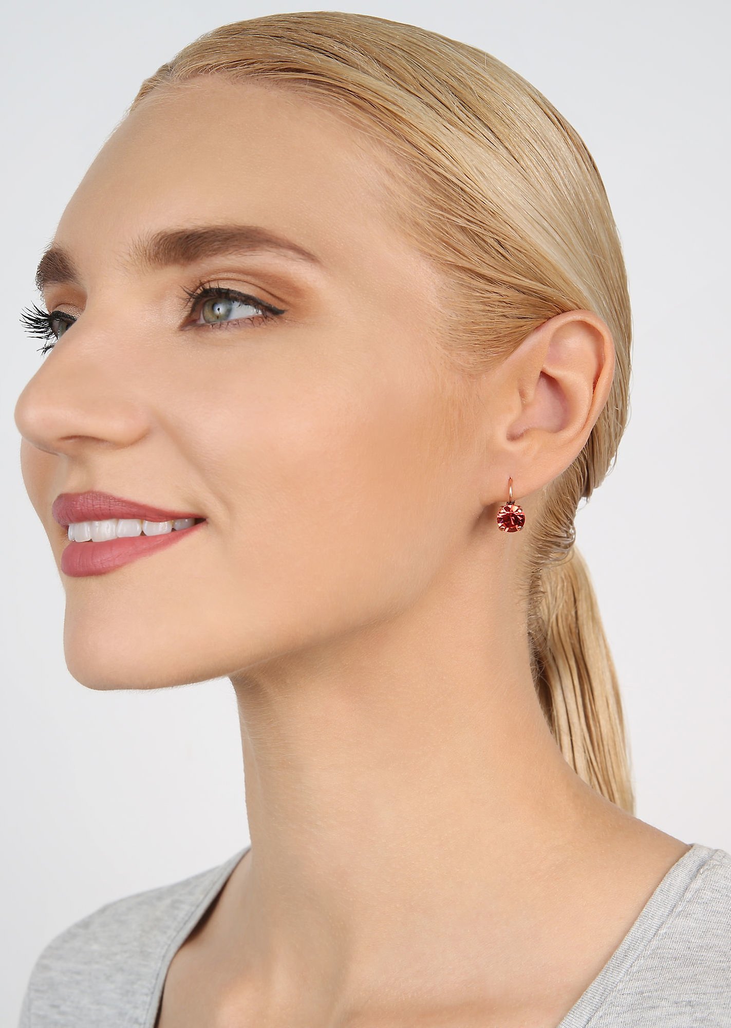 image for Earring Eurowire Black Jack Coralline padparadscha SS 39