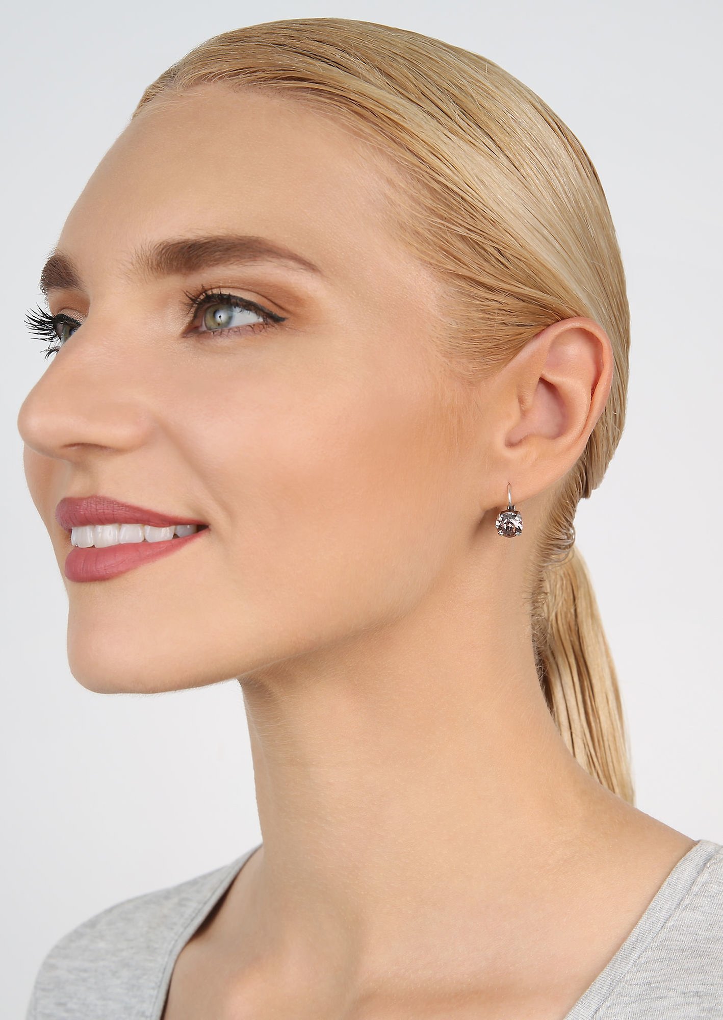 image pour Boucles d'oreilles Eurowire Black Jack Rose vintage rose SS 39