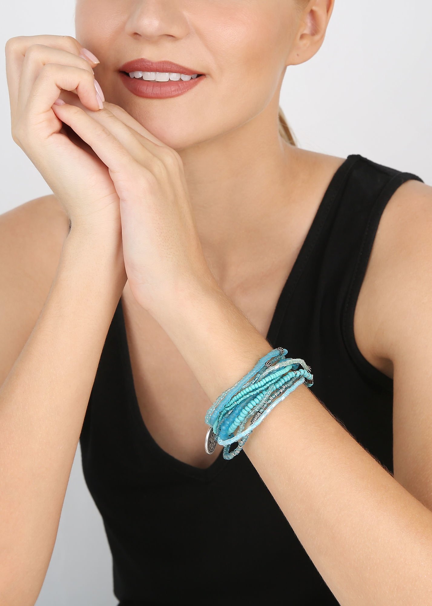 Bild für Armband elastisch Petit Glamour d´Afrique Blau  