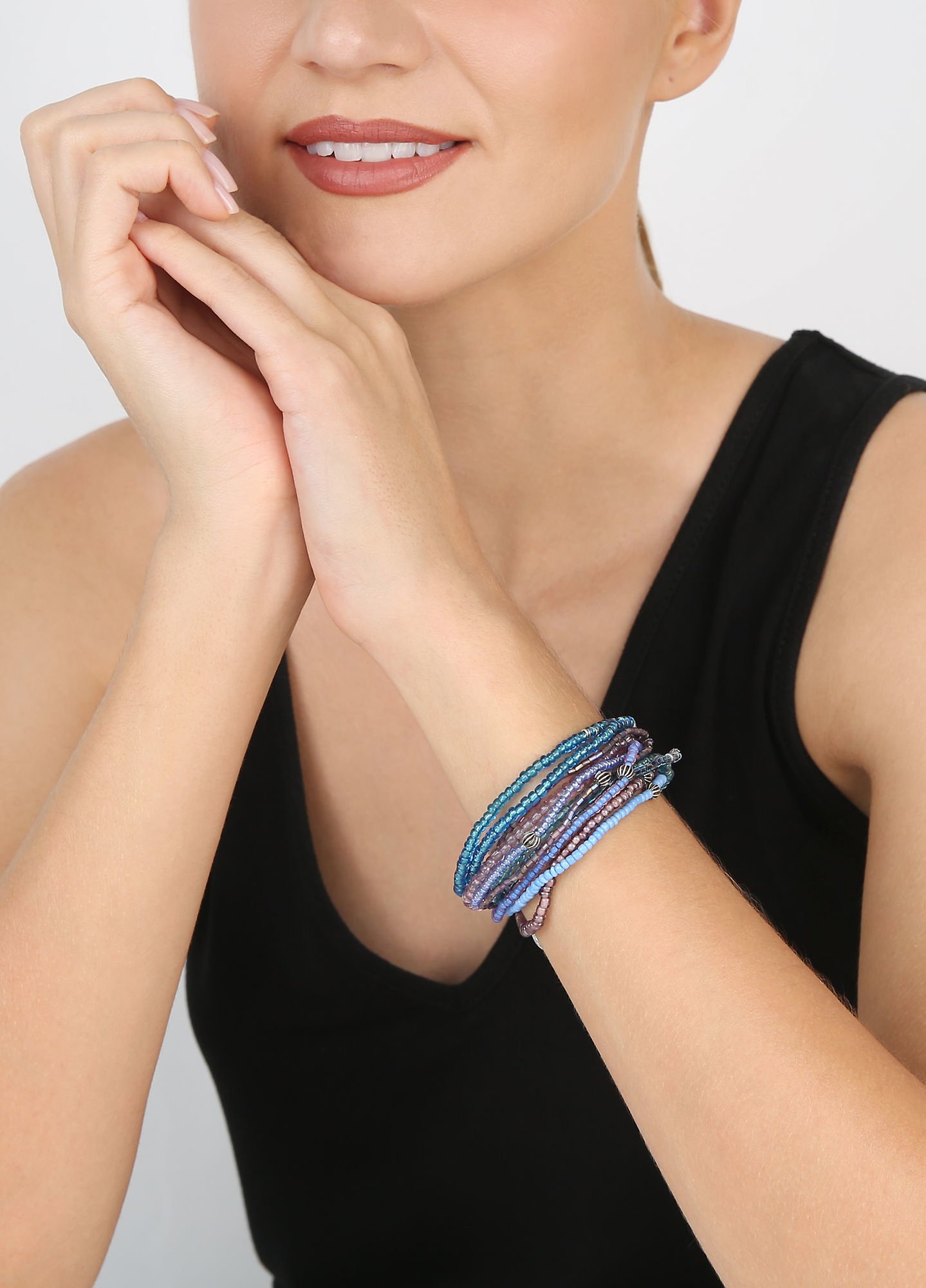 Bild für Armband elastisch Petit Glamour d´Afrique Blau  