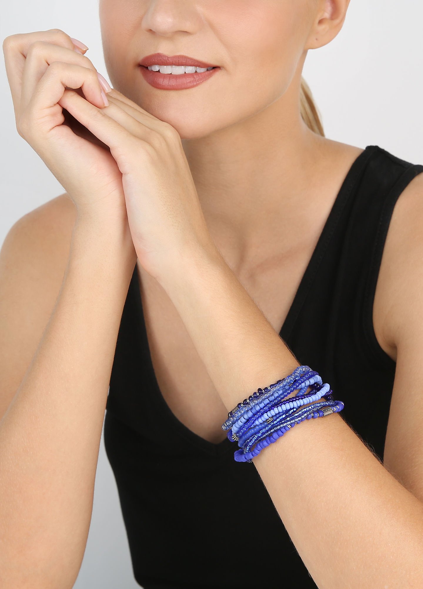 image for Bracelet Elastic Petit Glamour d´Afrique Blue  