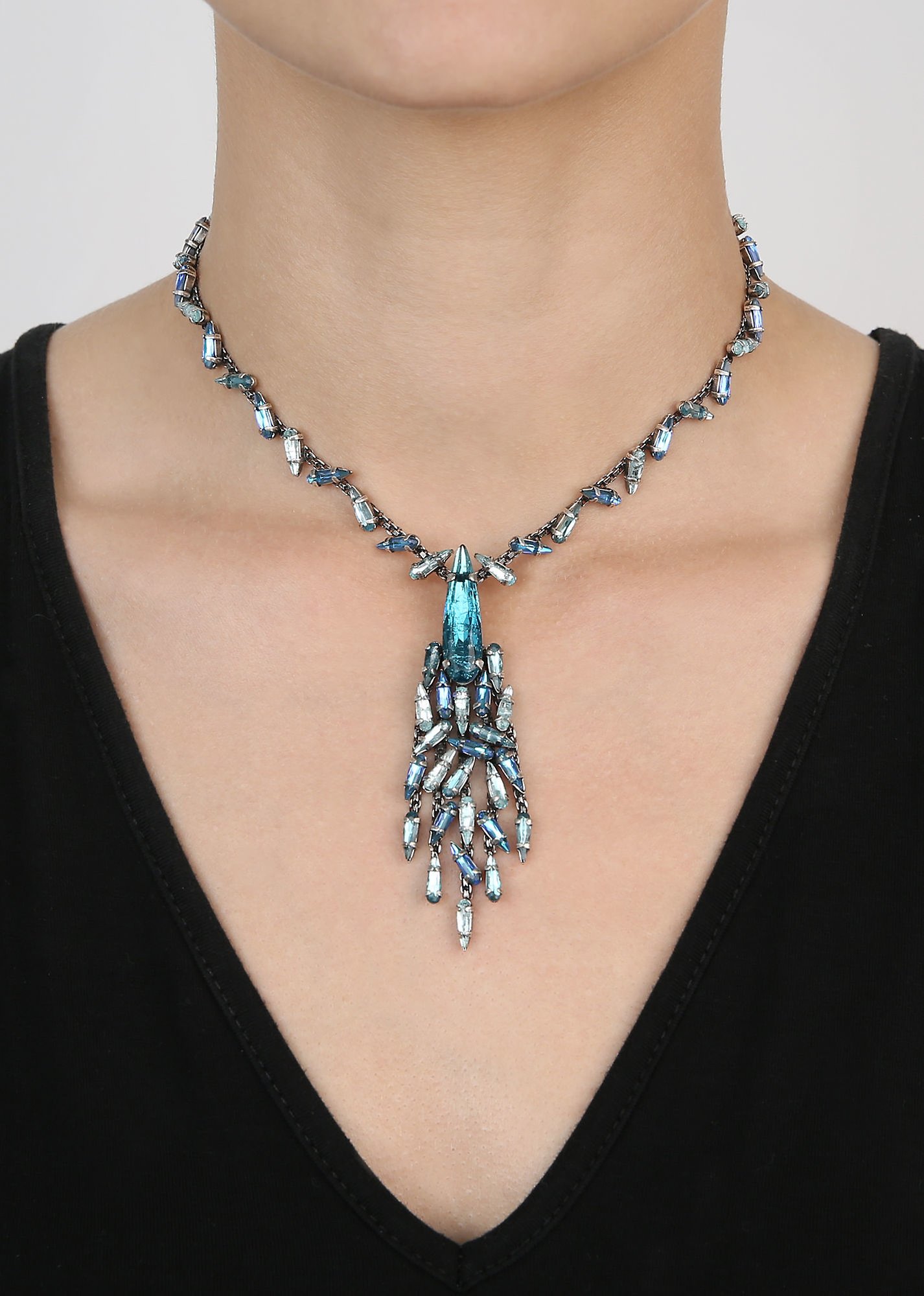 image for Necklace-Y Jumping Drops Blue  