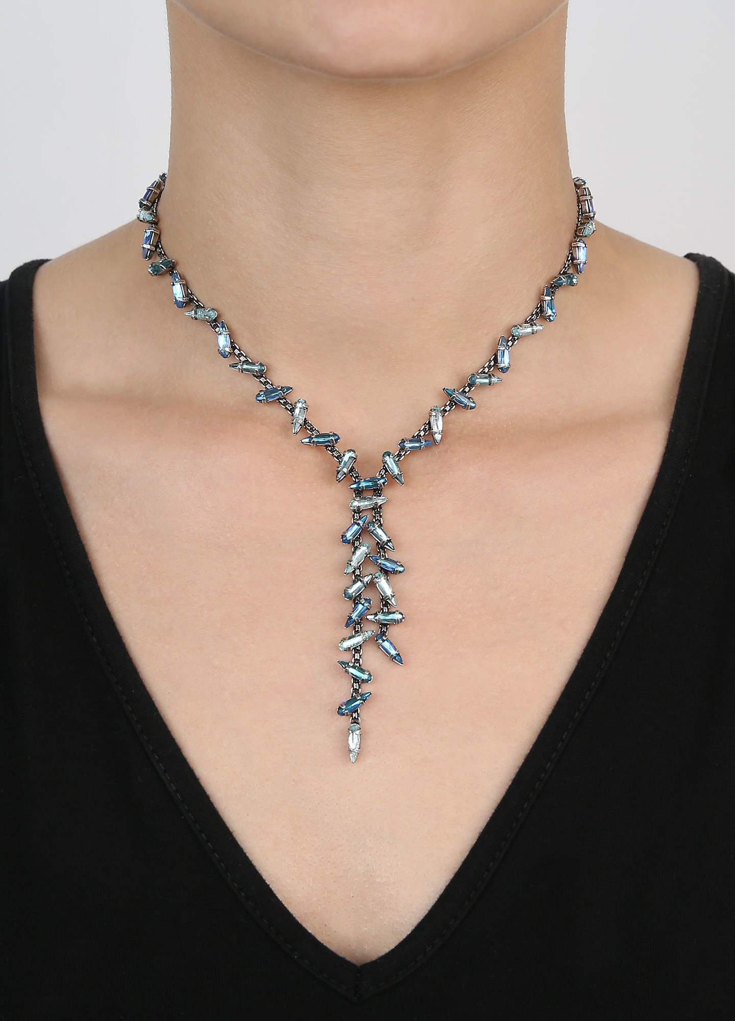 image for Necklace-Y Jumping Drops Blue  