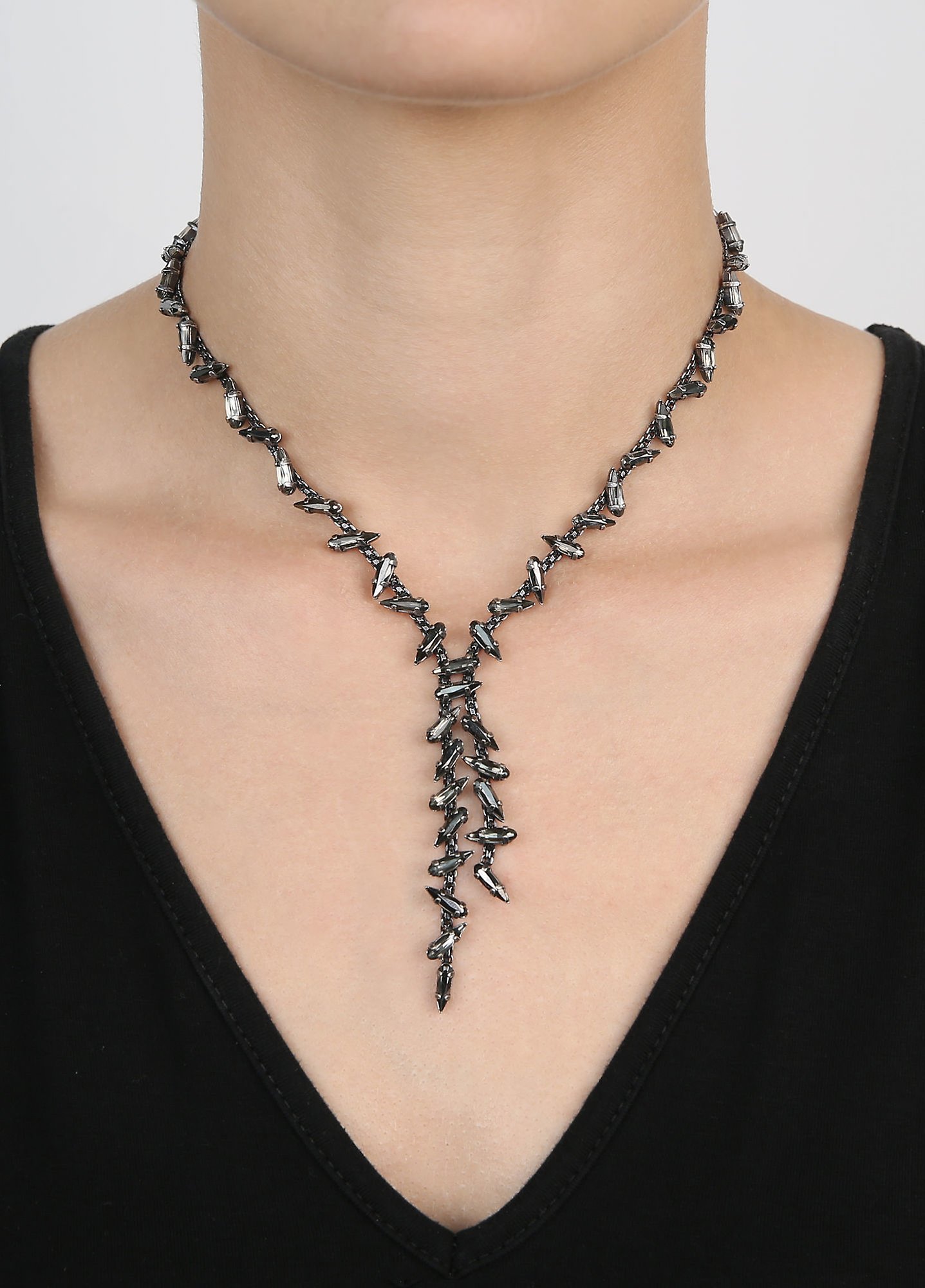 image for Necklace-Y Jumping Drops Black  
