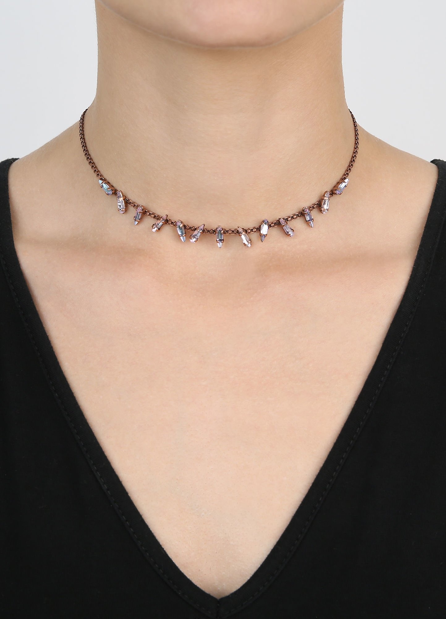 image pour Collier Jumping Drops Beige / Lila  