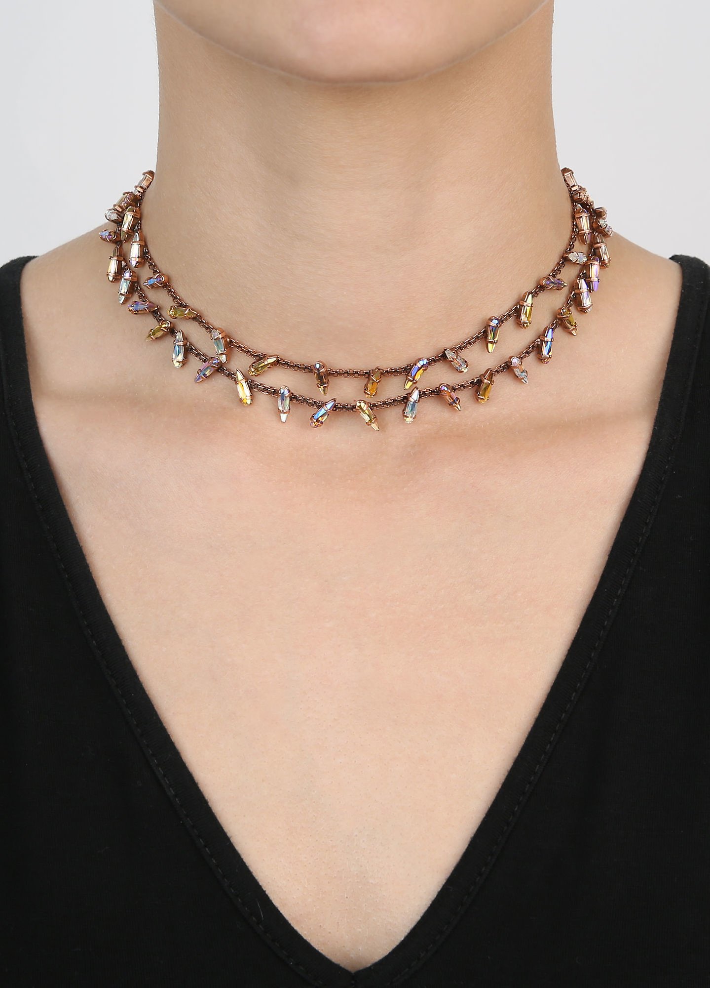 image pour Collier Jumping Drops Jaune / Lila  